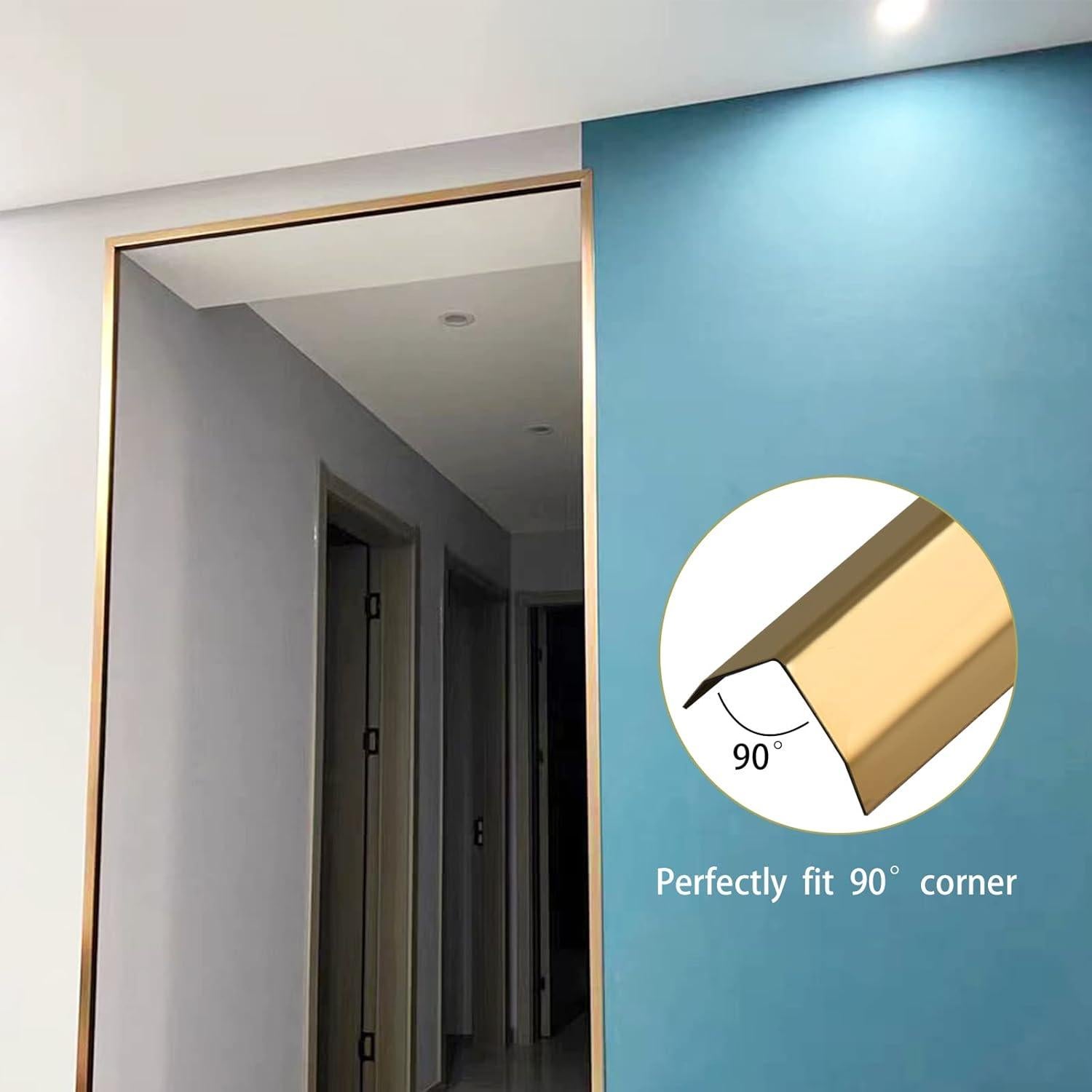 Guardas de Esquina de Acero Inoxidable Trimold 0.9m x 1.5cm (3pcs)