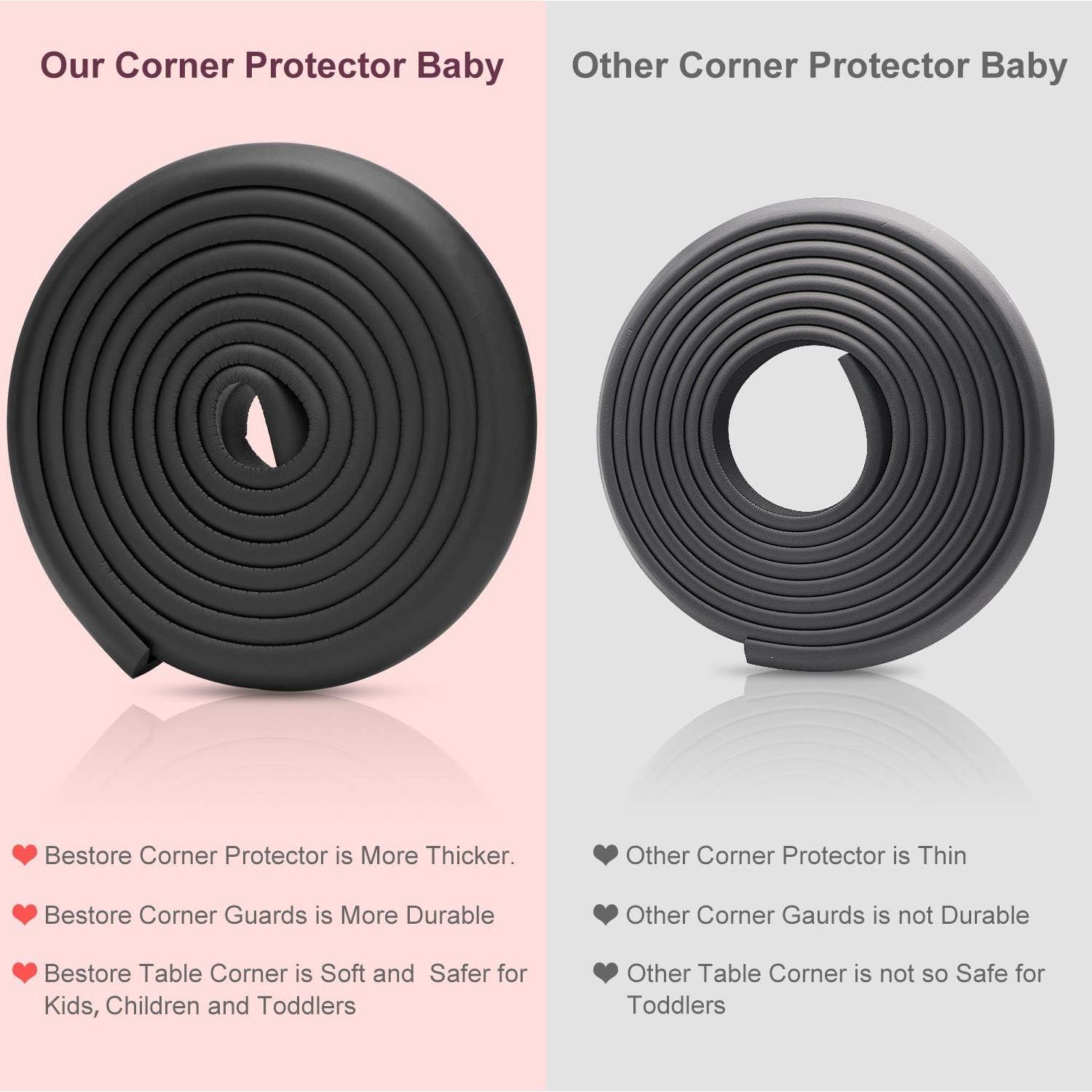 Protector de Esquinas y Bordes Bestore Negro 6.5m 9 Piezas