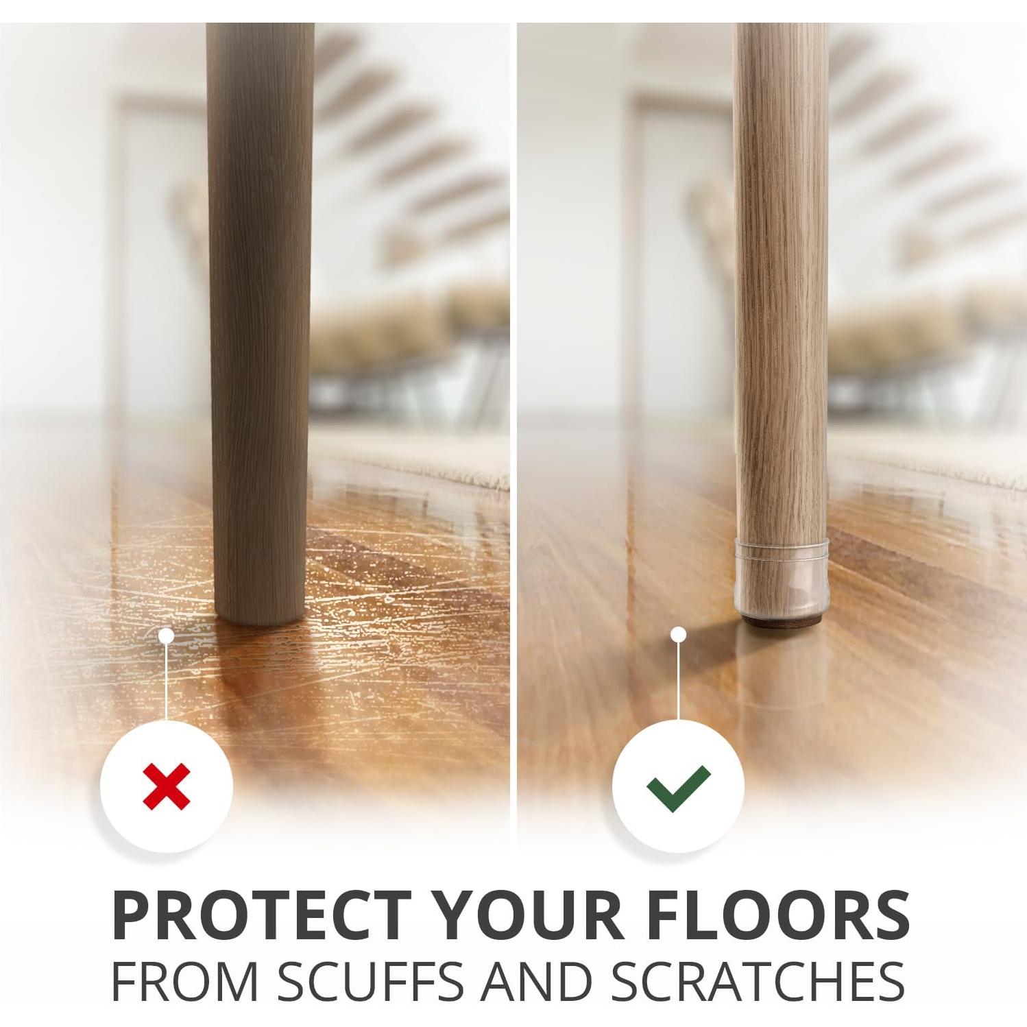 Protectores de Suelo X-Protector 16 PCS Silicona y Fieltro