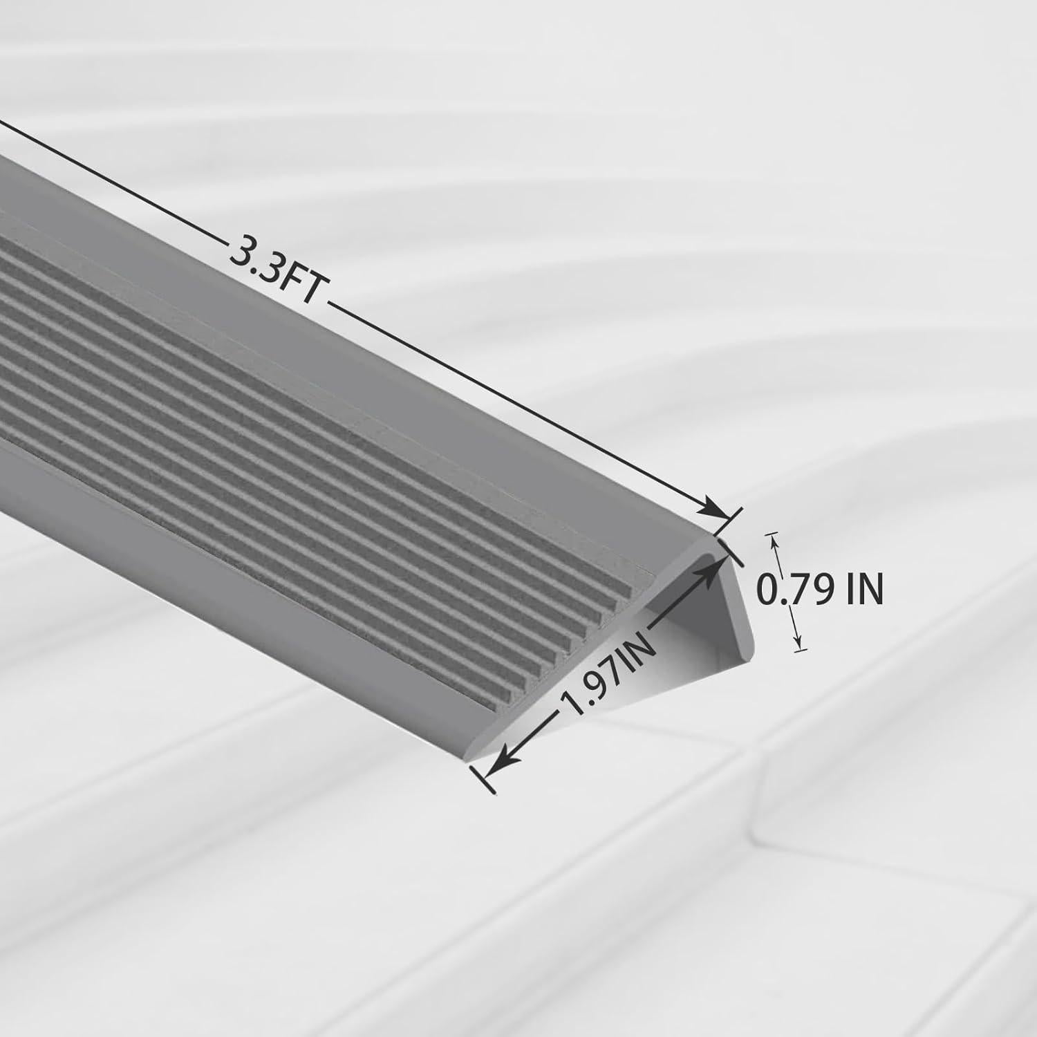 Bisel Antideslizante de Goma ZMEN 1m Negro para Escaleras