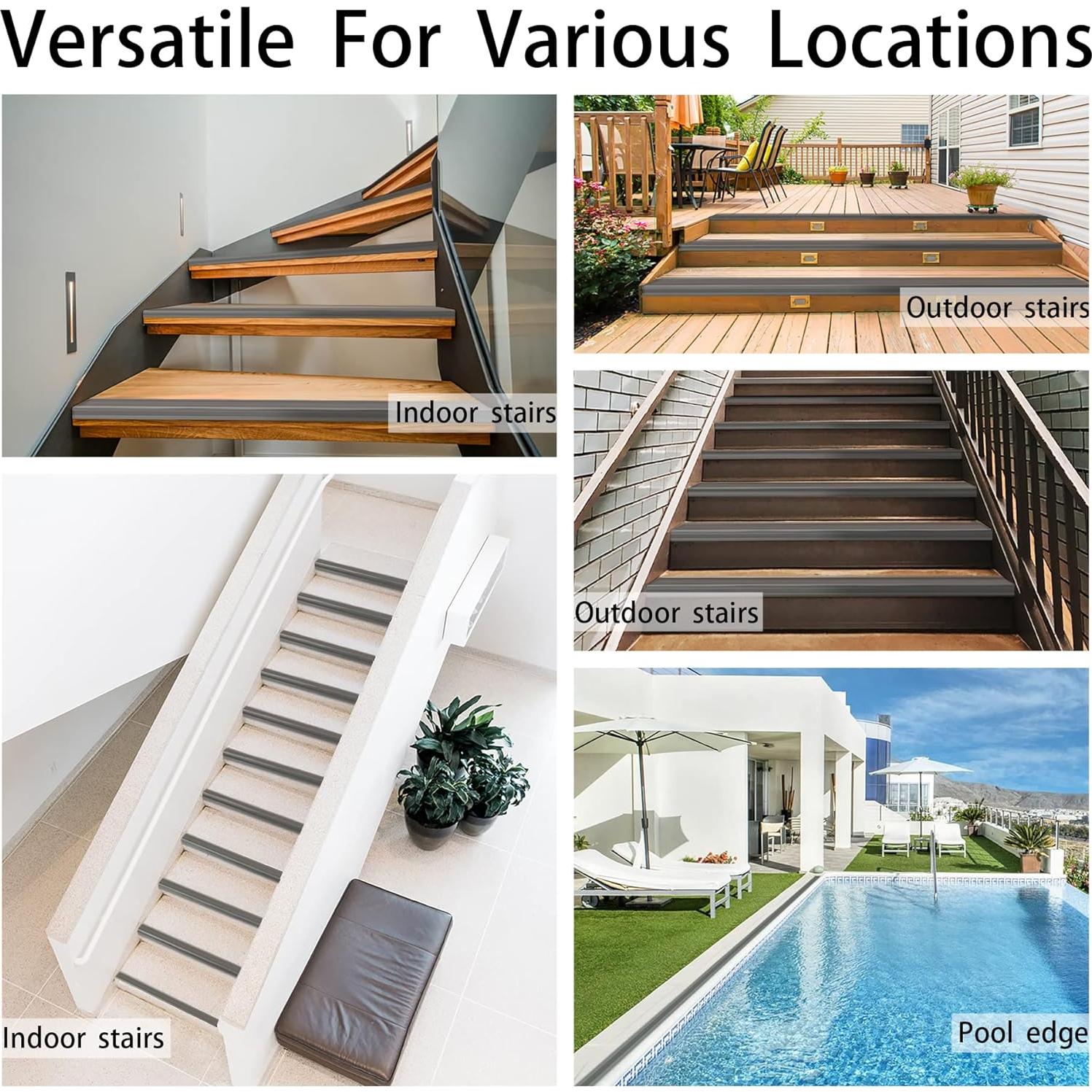 Bisel Antideslizante de Goma ZMEN 1m Negro para Escaleras