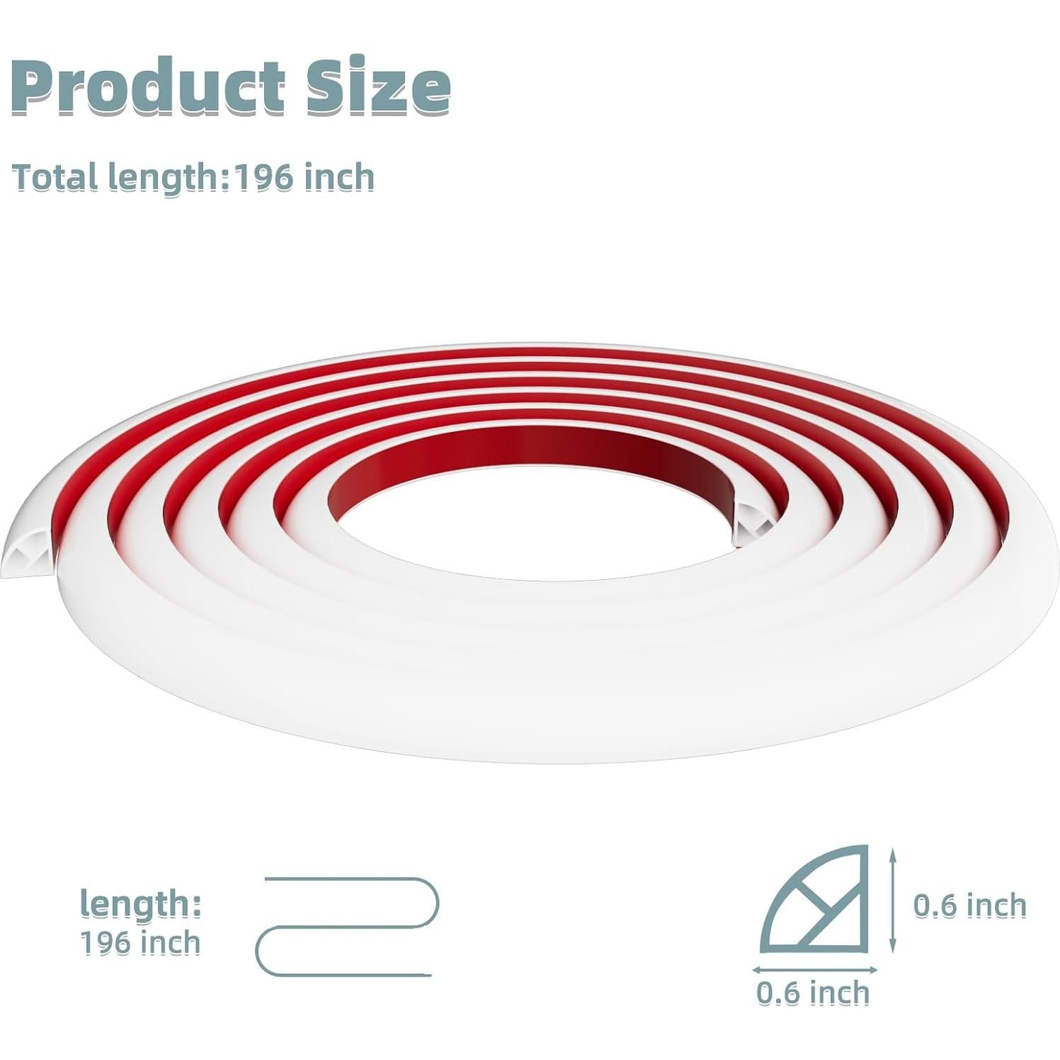 Moldura Flexible de Silicona Conwang 196 cm Autoadhesiva