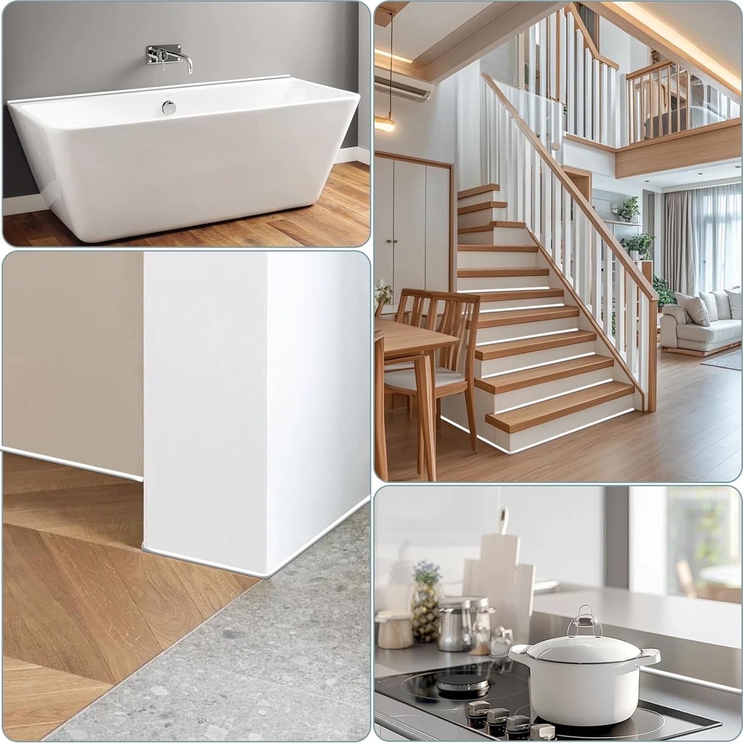 Moldura Flexible de Silicona Conwang 196 cm Autoadhesiva