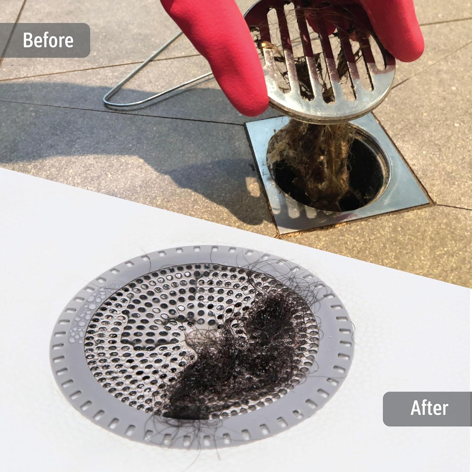 Protector de Drenaje de Ducha TUB RING ShowerRing Gris