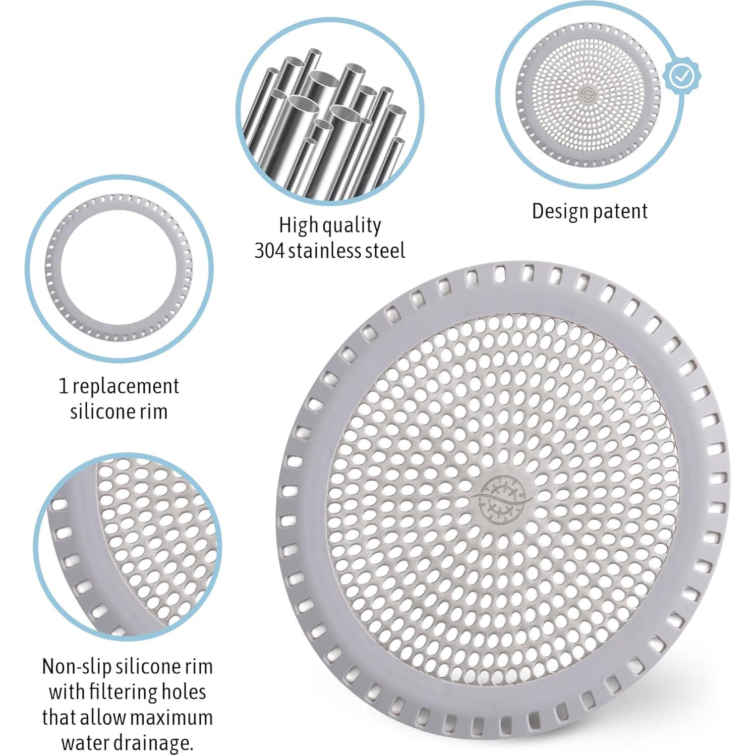 Protector de Drenaje de Ducha TUB RING ShowerRing Gris