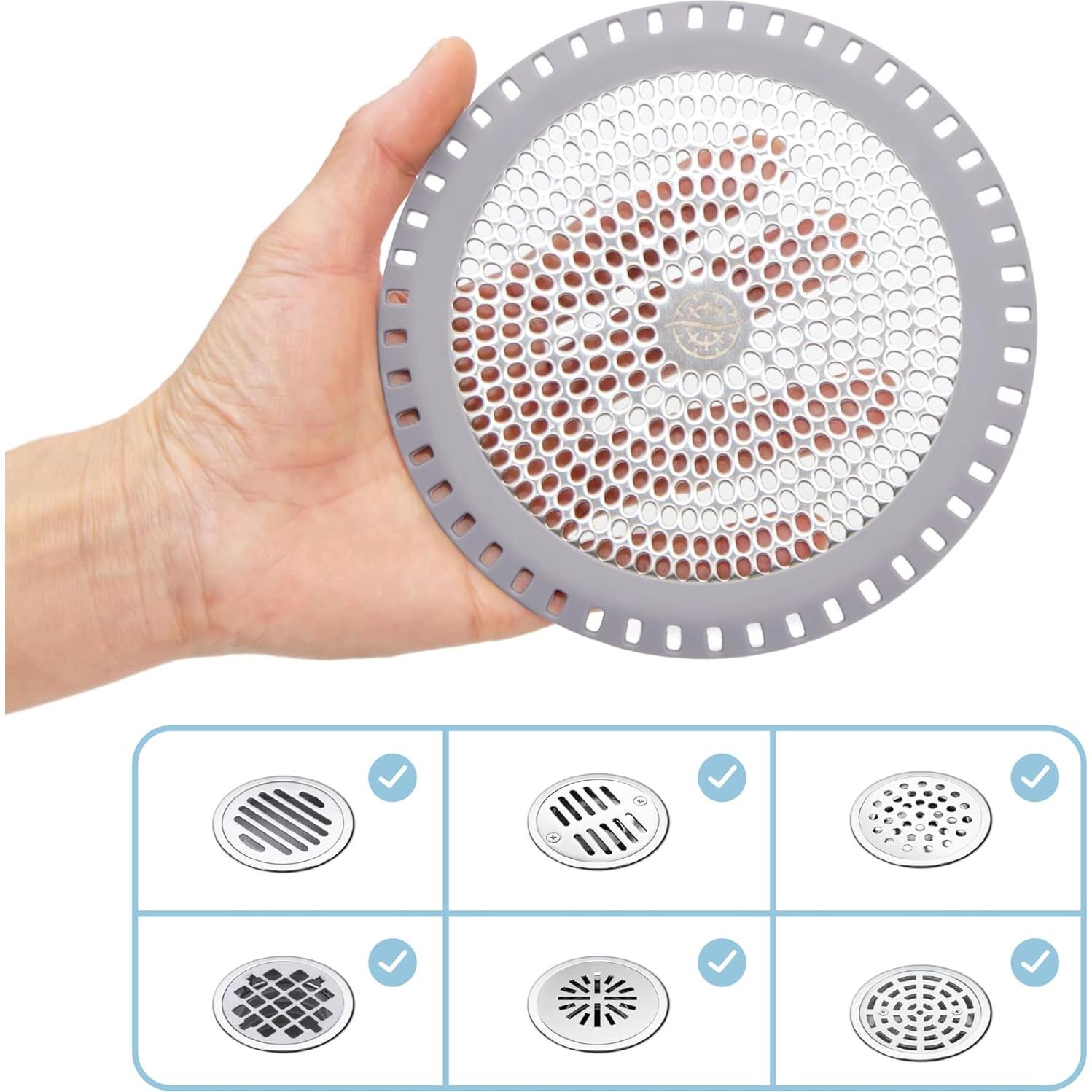 Protector de Drenaje de Ducha TUB RING ShowerRing Gris