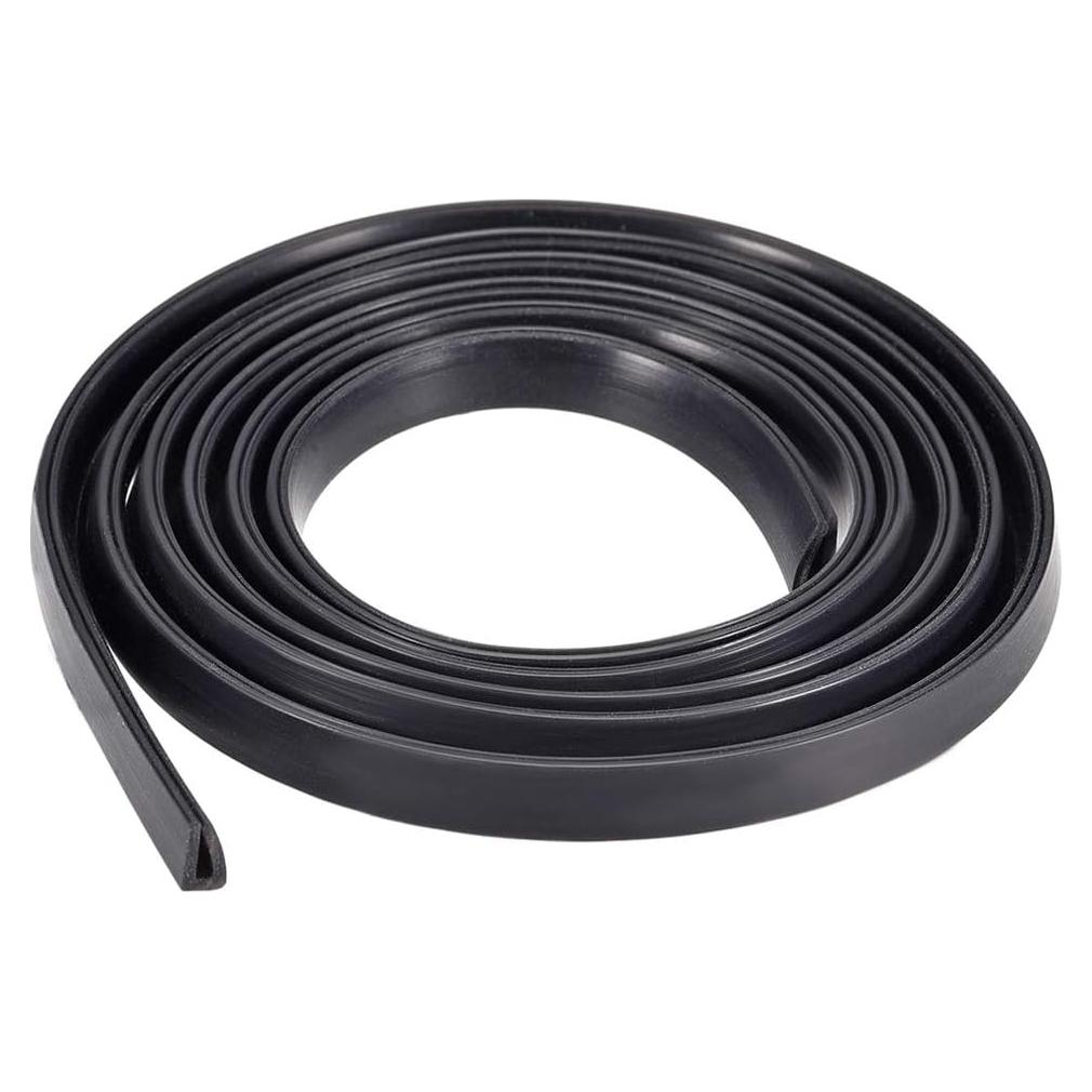 Protector de Bisel U de Silicona Negra uxcell 1M x 3mm x 6mm