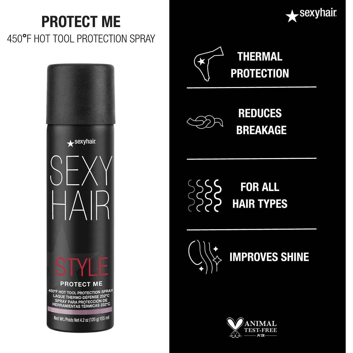 Spray Térmico SexyHair Protect Me 124 ml | Sujeción Ligera