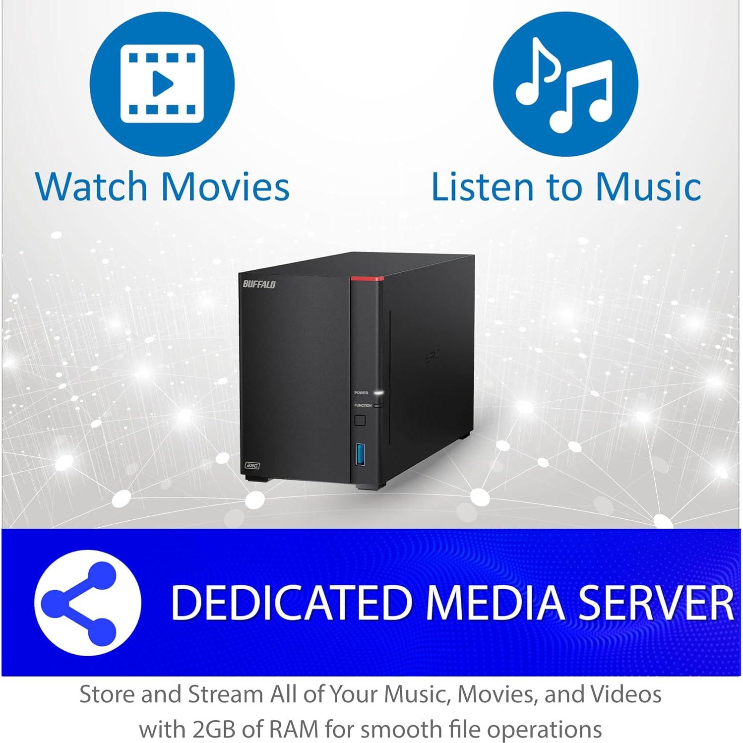 BUFFALO LinkStation 720 4TB NAS 2.5GbE Almacenamiento