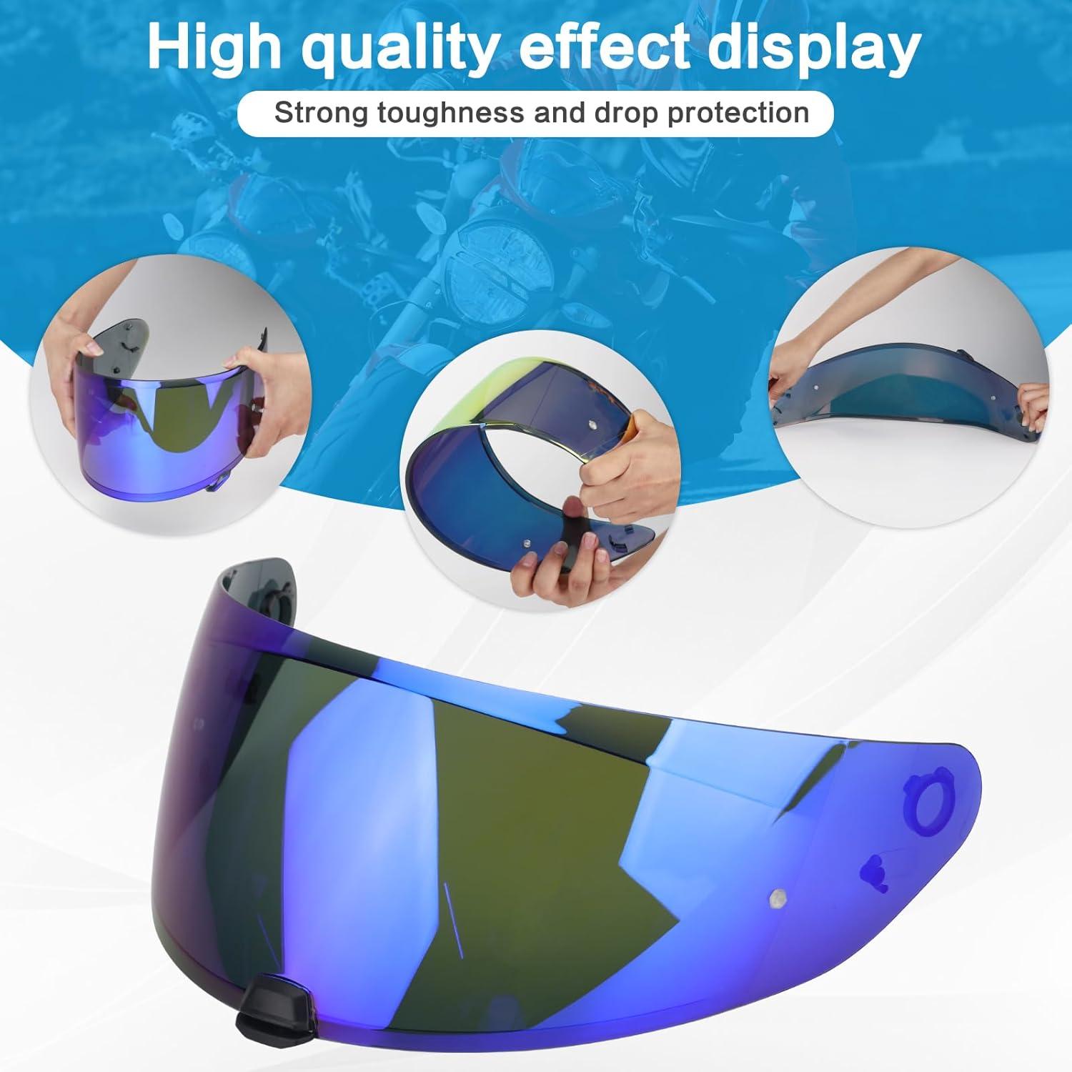 Visera RIDLOG HJ-31 para Casco de Moto i10 i70 Azul