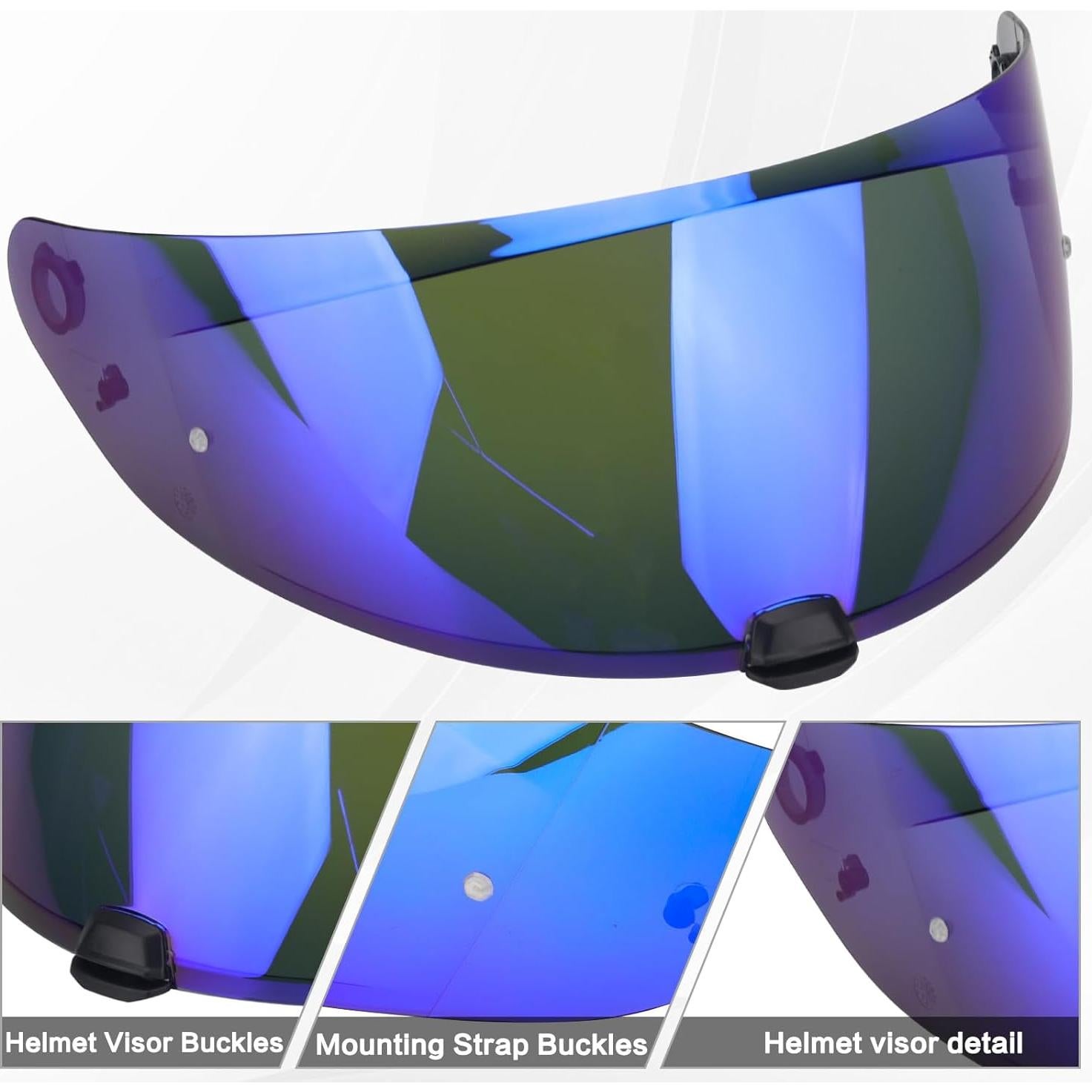 Visera RIDLOG HJ-31 para Casco de Moto i10 i70 Azul