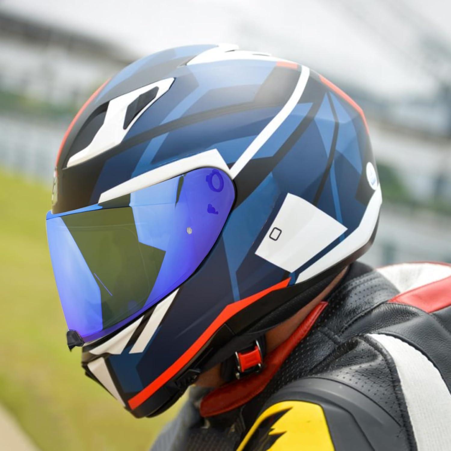 Visera RIDLOG HJ-31 para Casco de Moto i10 i70 Azul