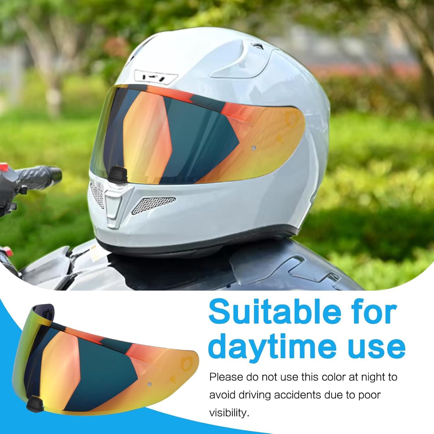 Visera de Casco de Moto RIDLOG HJ-31 Tinte Rojo UV