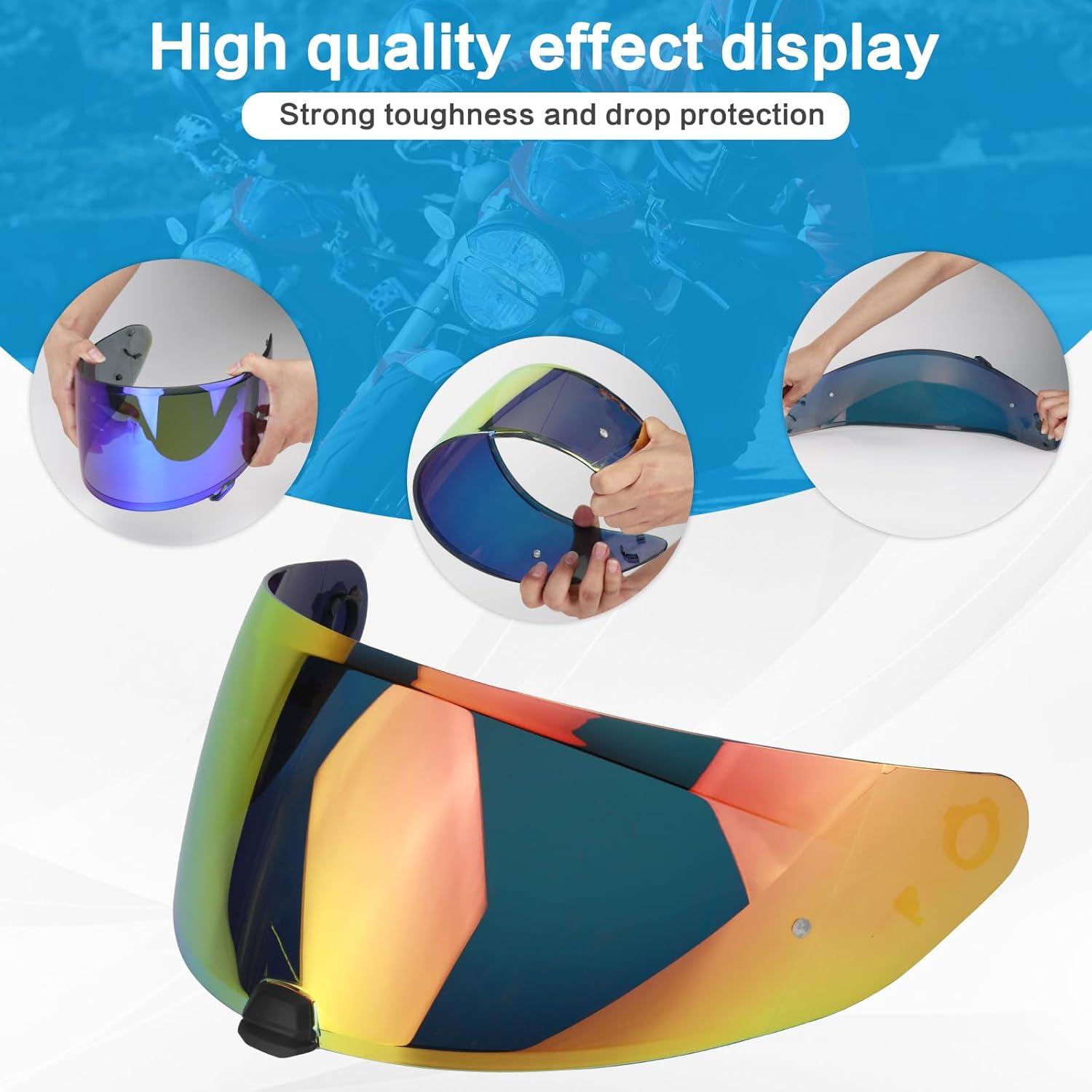 Visera de Casco de Moto RIDLOG HJ-31 Tinte Rojo UV