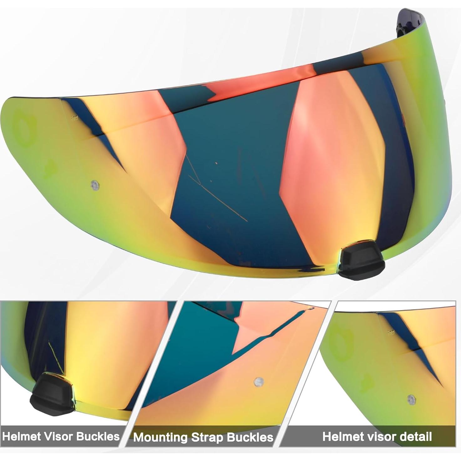 Visera de Casco de Moto RIDLOG HJ-31 Tinte Rojo UV