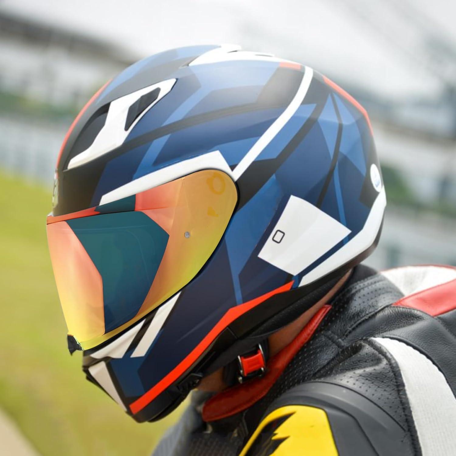 Visera de Casco de Moto RIDLOG HJ-31 Tinte Rojo UV