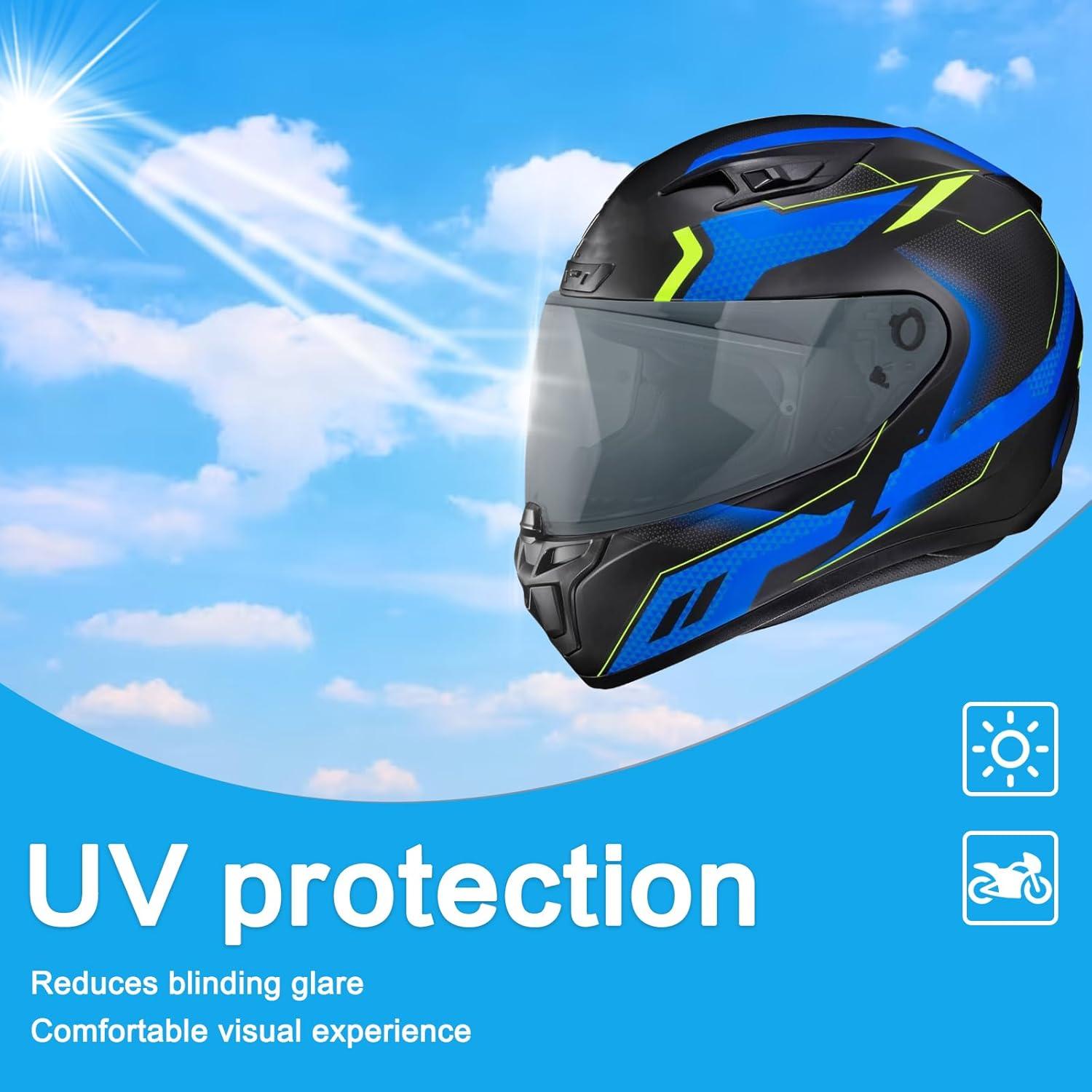 Visera de Casco RIDLOG HJ-31 Tinte UV para Motocicleta