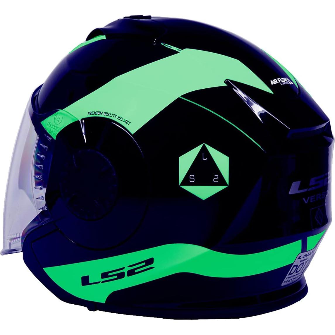 Casco LS2 Helmets Verso XX-Large Rave Negro/Blanco