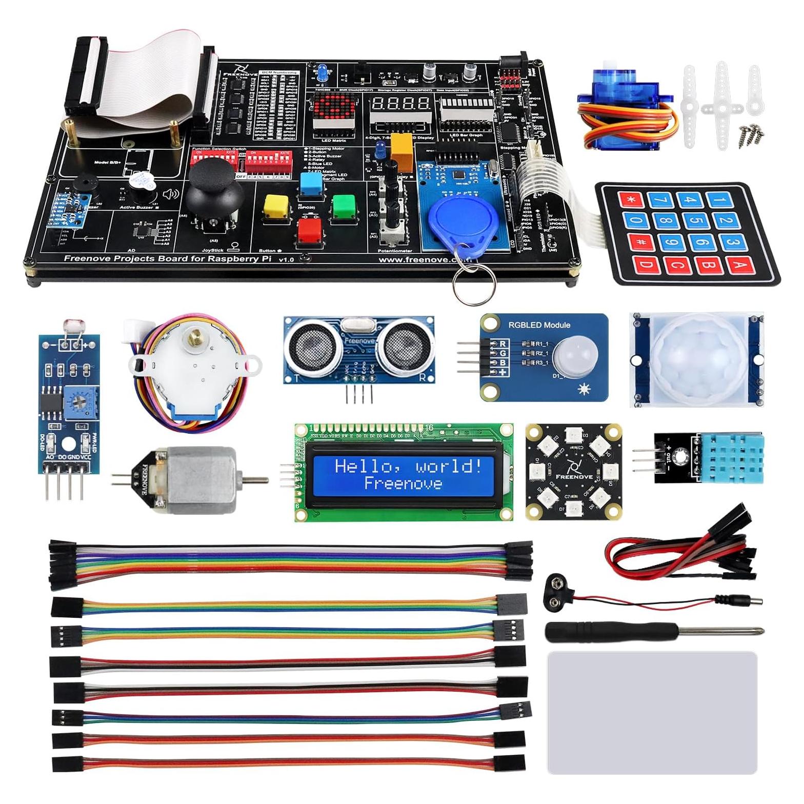 Kit de Proyectos FREENOVE para Raspberry Pi 5 y 400, 132 Proyectos