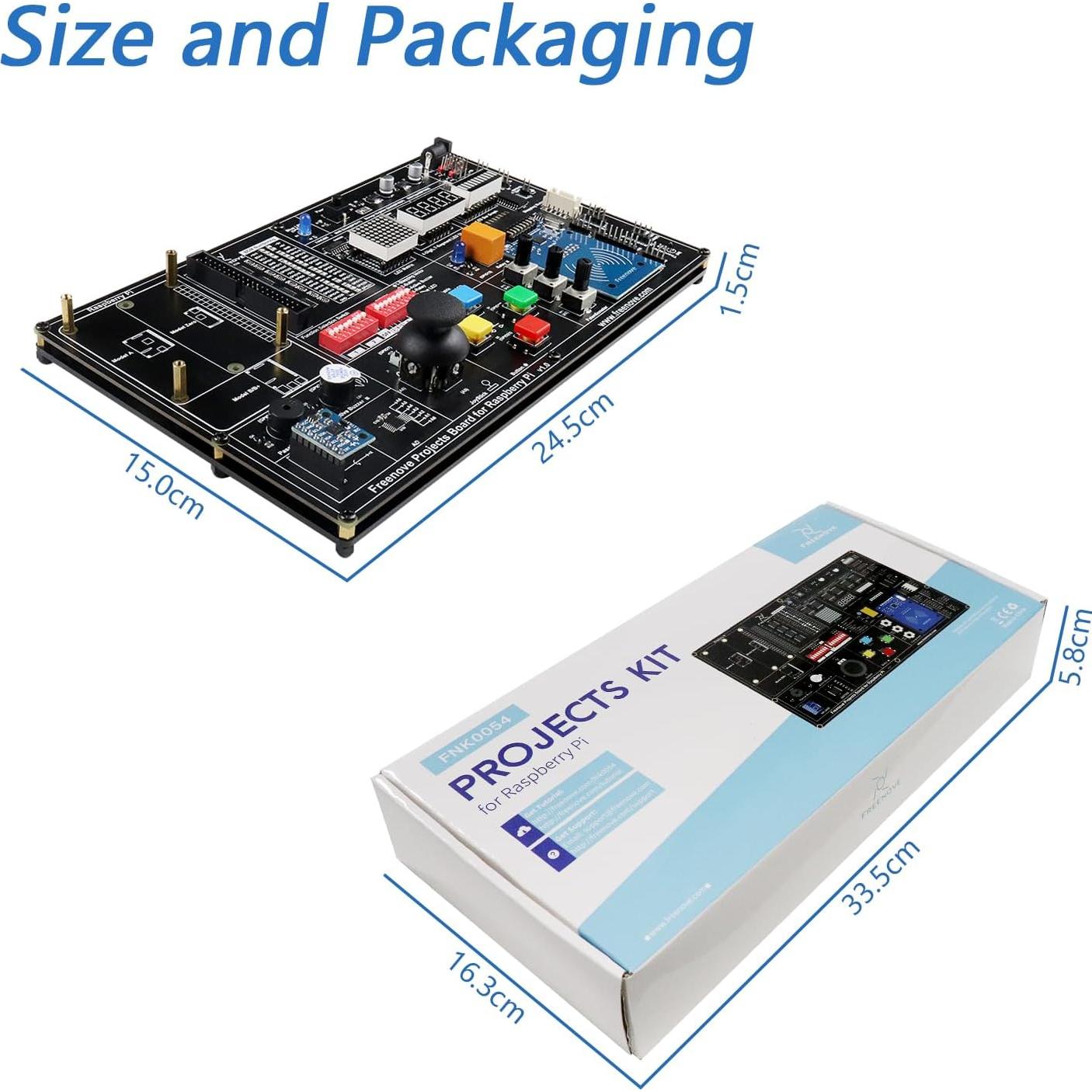 Kit de Proyectos FREENOVE para Raspberry Pi 5 y 400, 132 Proyectos