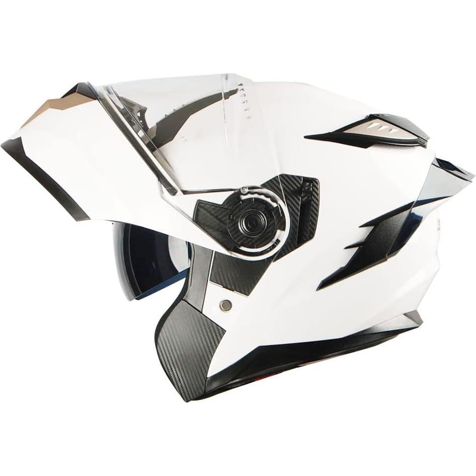 Casco Modular 1Storm HJA119 Doble Visor Antivaho Blanco