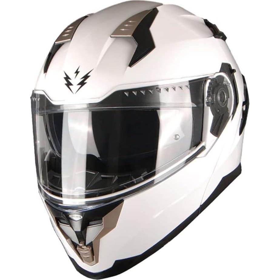 Casco Modular 1Storm HJA119 Doble Visor Antivaho Blanco