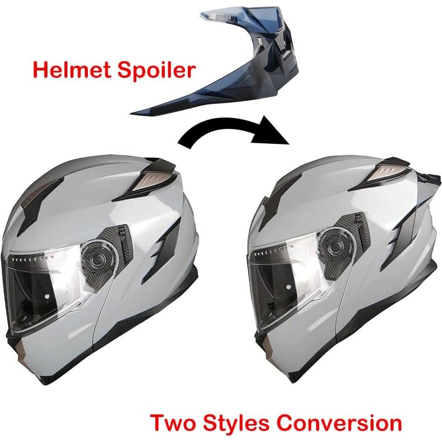 Casco Modular 1Storm HJA119 Doble Lente Antivaho L Gris