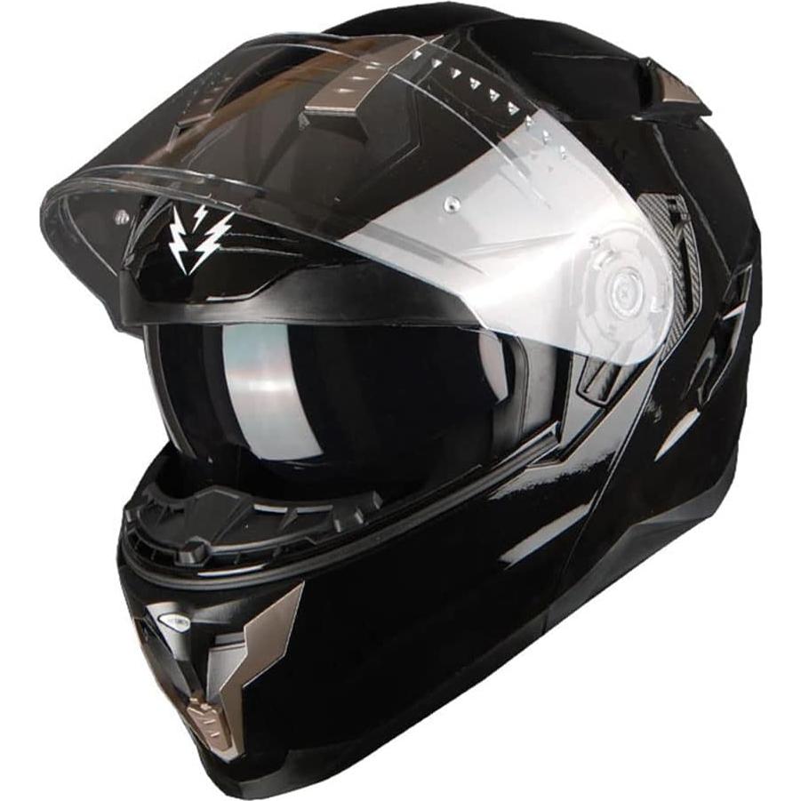 Casco Modular 1Storm HJA119 XL Negro Brillante Antivaho