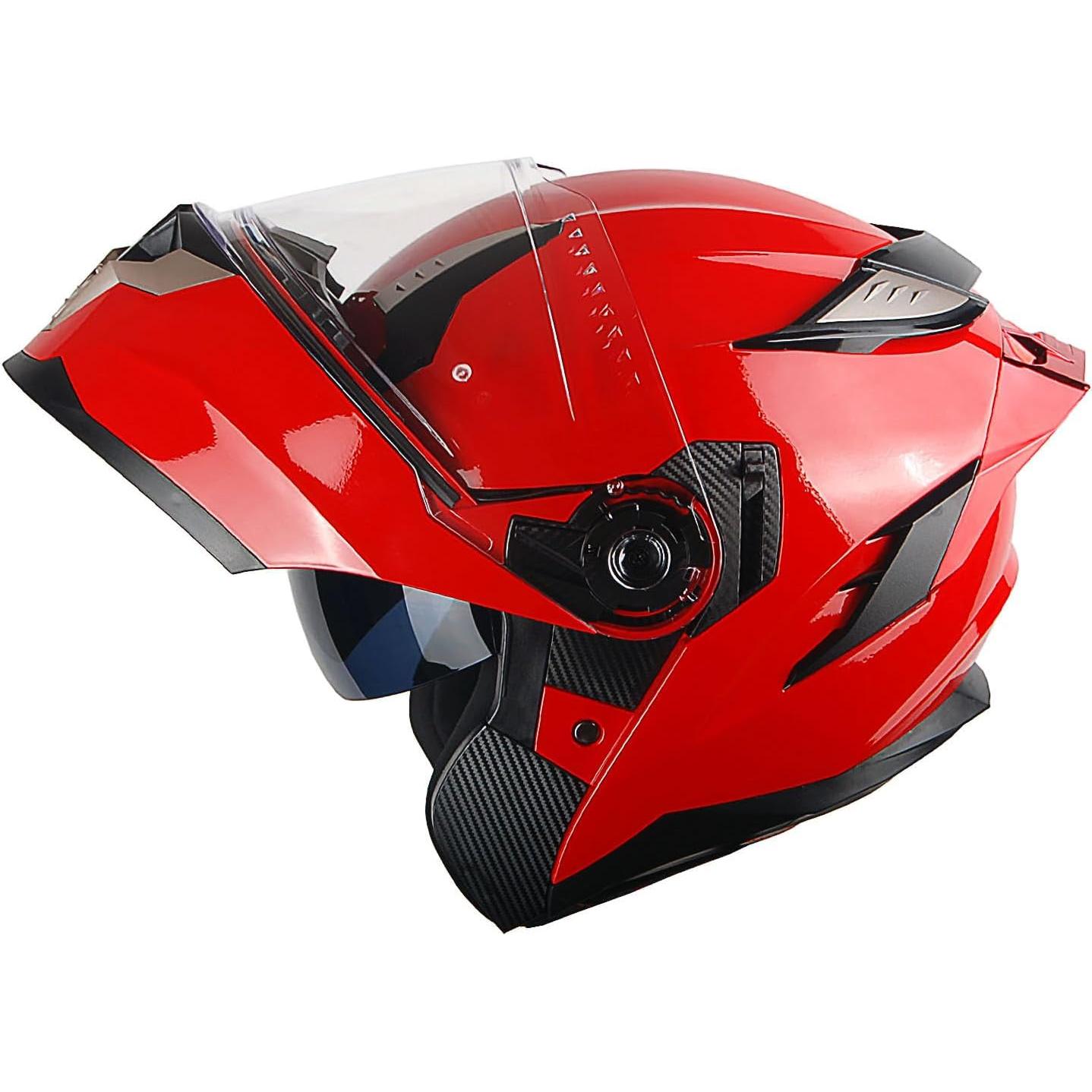 Casco Modular 1Storm HJA119 Rojo Brillante Antivaho