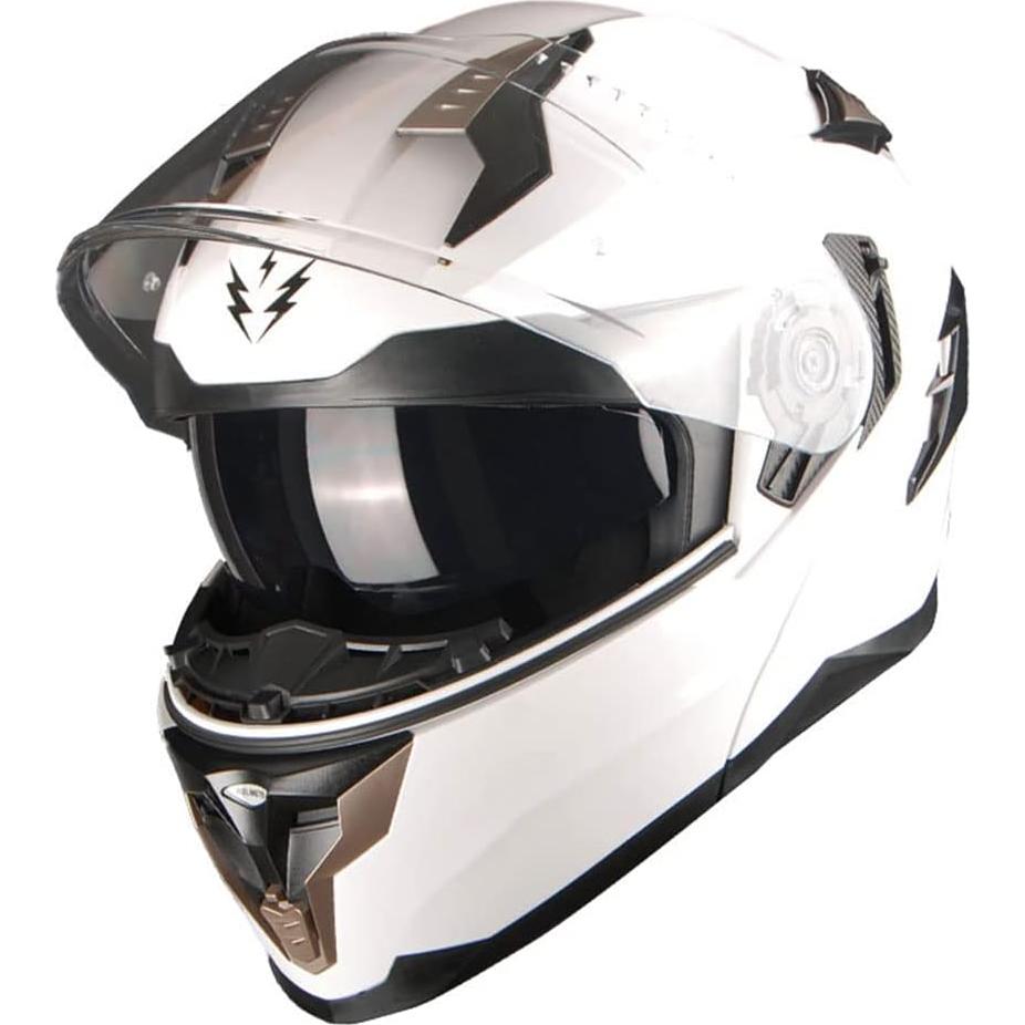 Casco Modular 1Storm HJA119 XL Blanco Doble Lente Antivaho