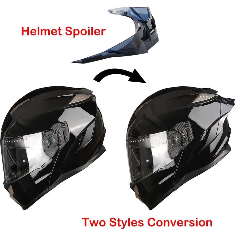Casco Modular 1Storm HJA119 para Moto Adulto Negro Brillante