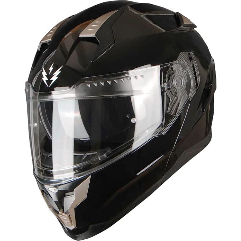 Casco Modular 1Storm HJA119 para Moto Adulto Negro Brillante