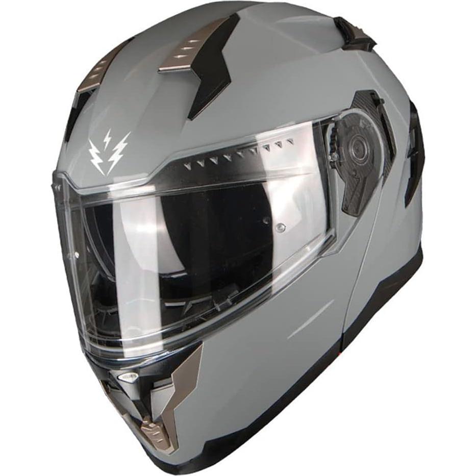 Casco Modular 1Storm HJA119 para Motocicleta Gris Cemento
