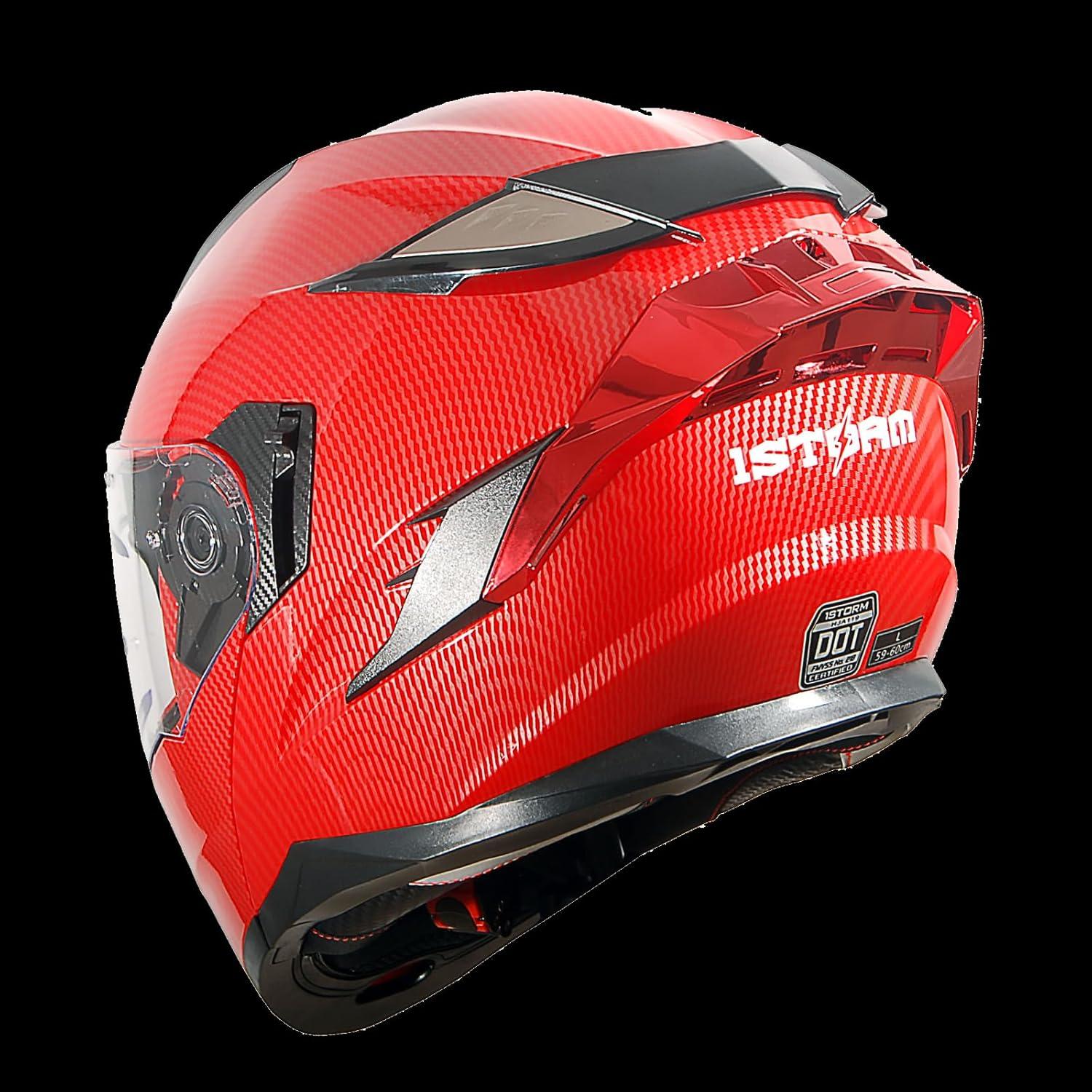 Casco Modular 1Storm HJA119 para Motocicleta Rojo