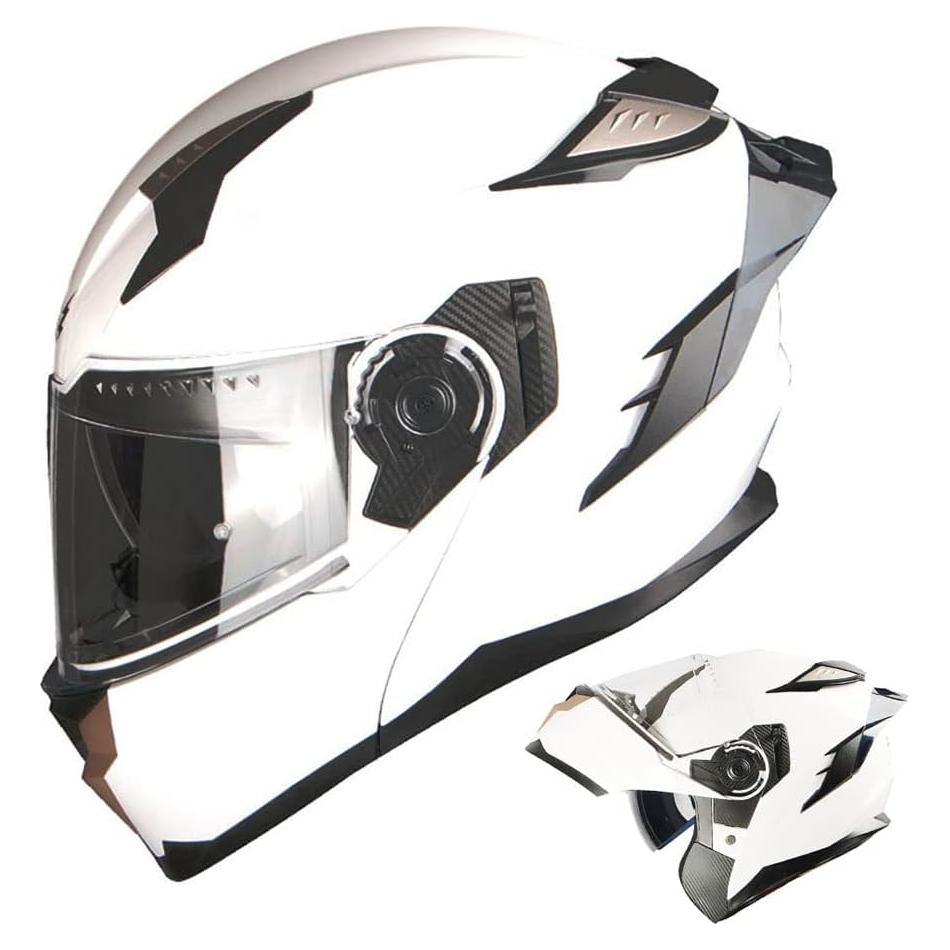 Casco Modular 1Storm HJA119 para Motocicleta Blanco