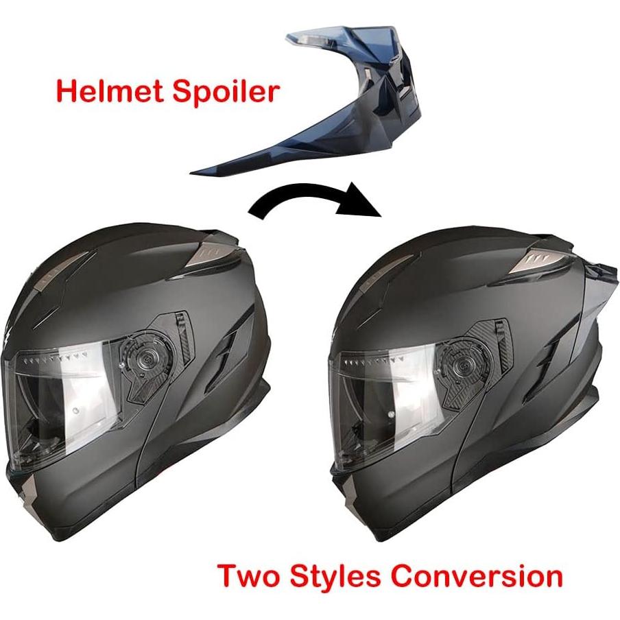 Casco Modular 1Storm HJA119 Negro Mate Doble Visera