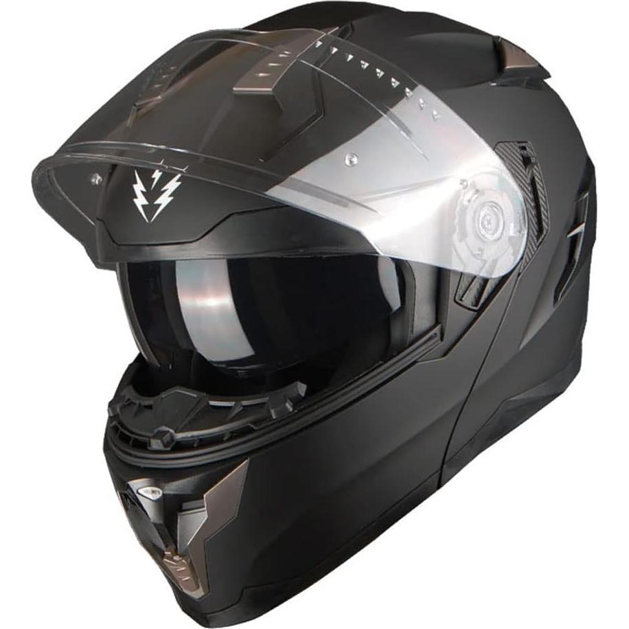 Casco Modular 1Storm HJA119 Negro Mate Doble Visera