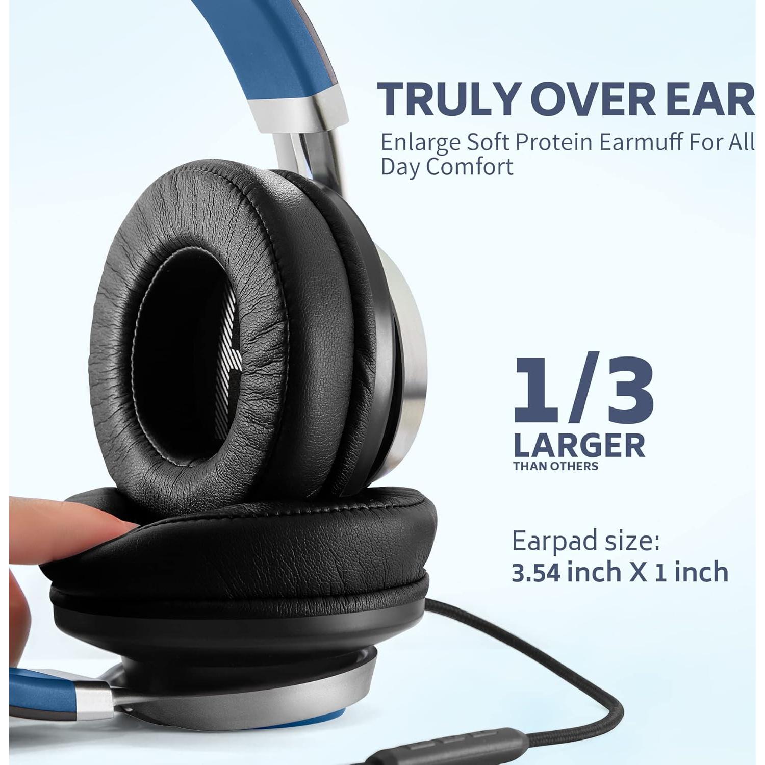 Auriculares COOSII AC01 Over-Ear Aislantes 3.5mm Negro Azul
