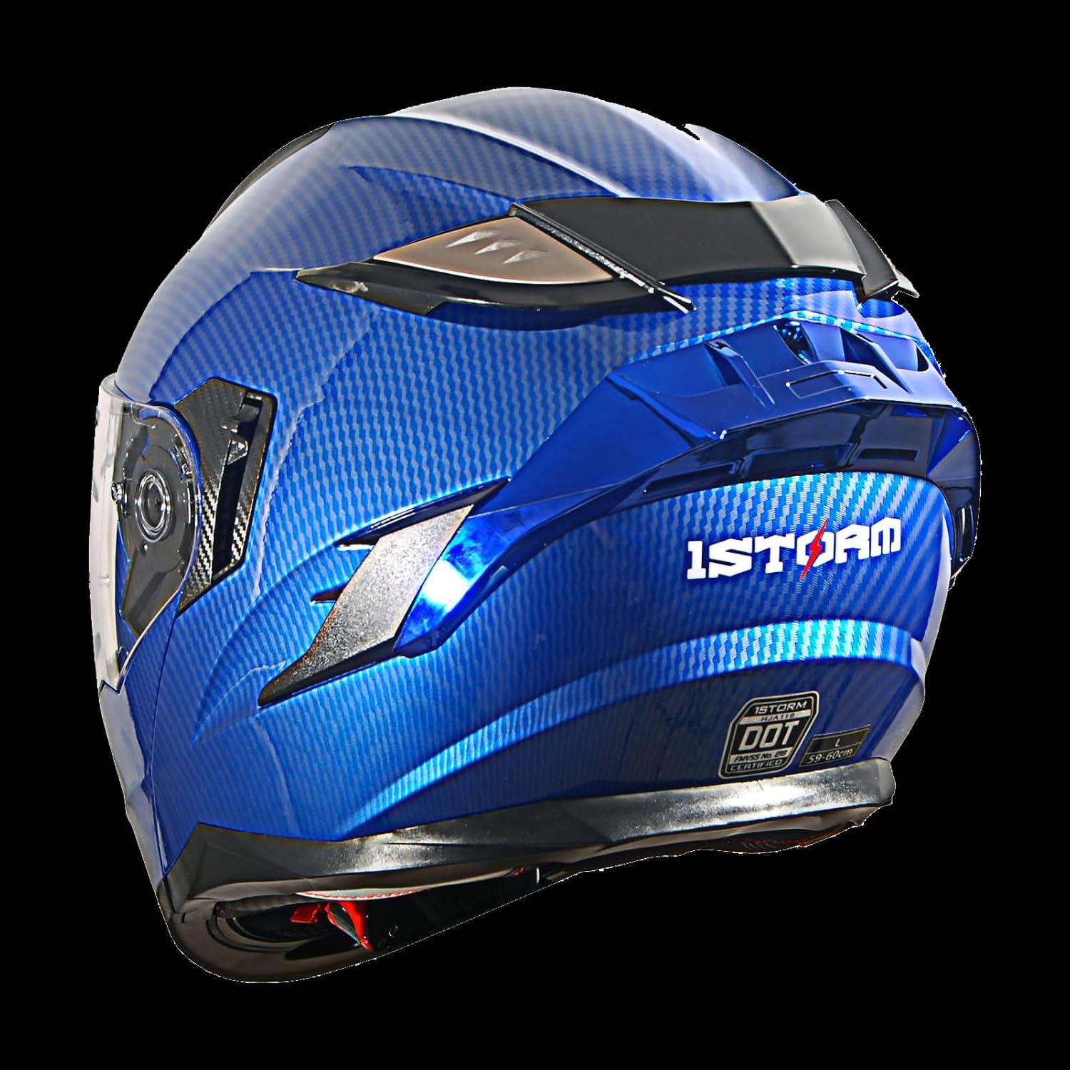 Casco Modular 1Storm HJA119 para Motocicleta Azul 2.42 kg