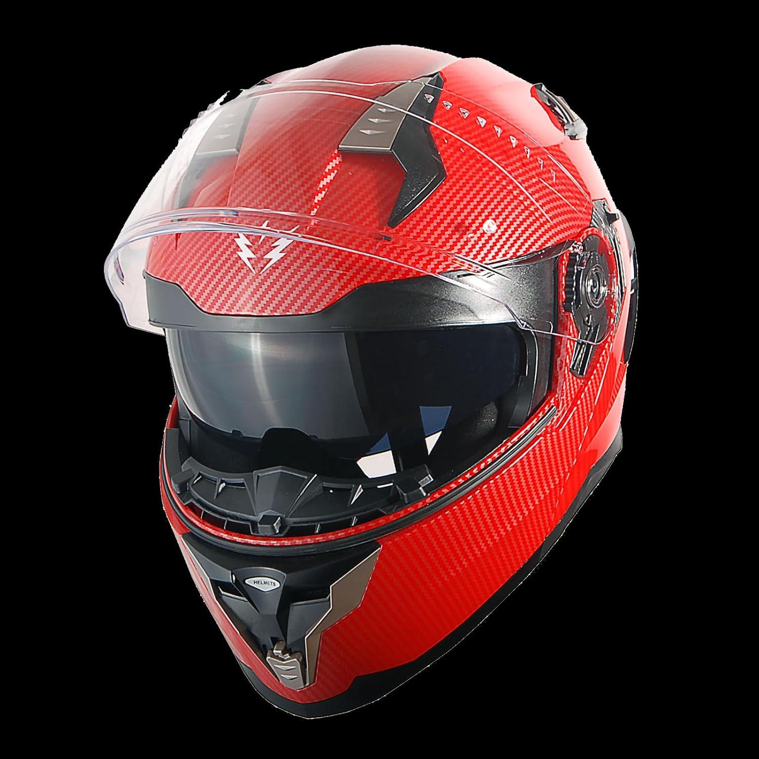 Casco Modular 1Storm HJA119 Doble Lente y Bluetooth Rojo