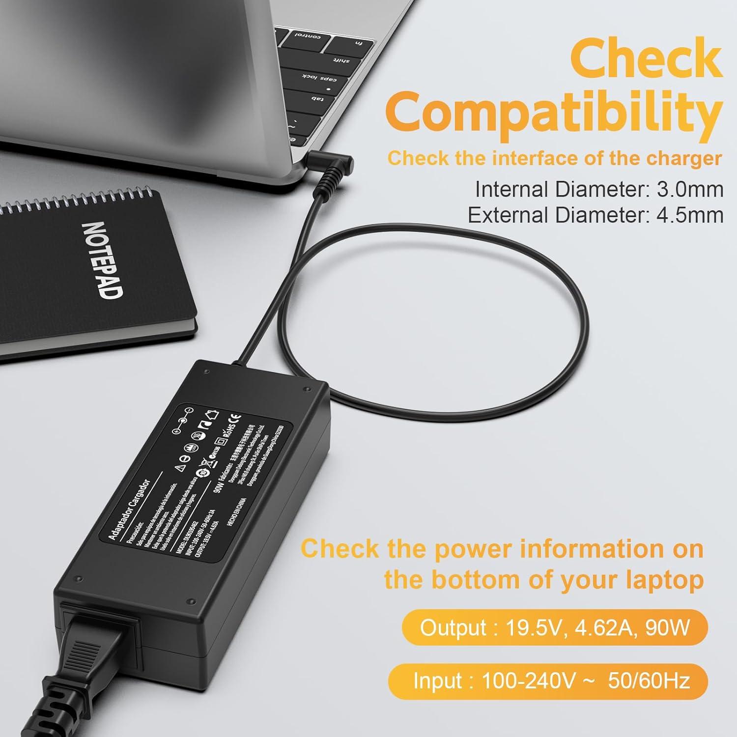 Cargador de Laptop ROLADA 90W para HP Pavilion y Envy