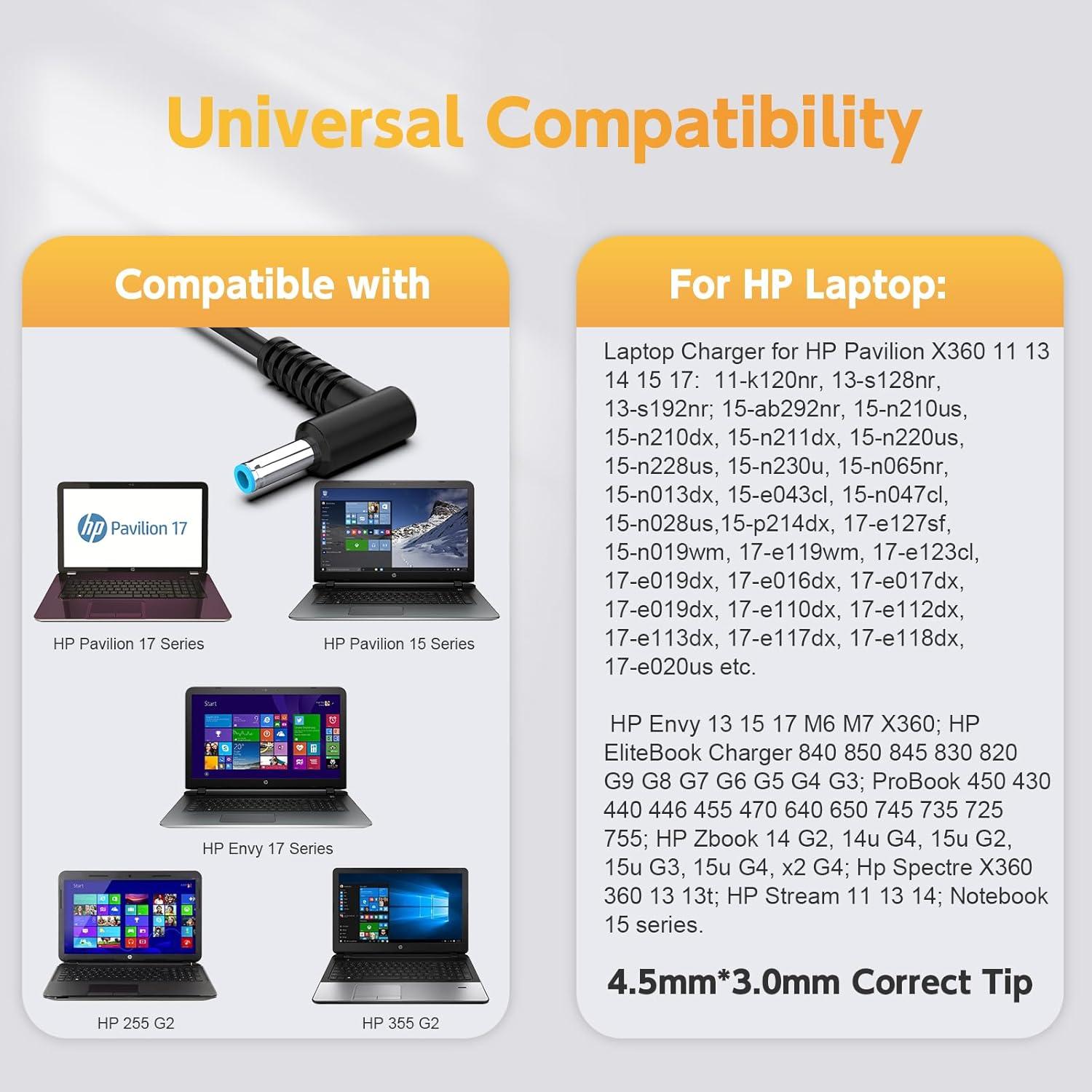 Cargador de Laptop ROLADA 90W para HP Pavilion y Envy