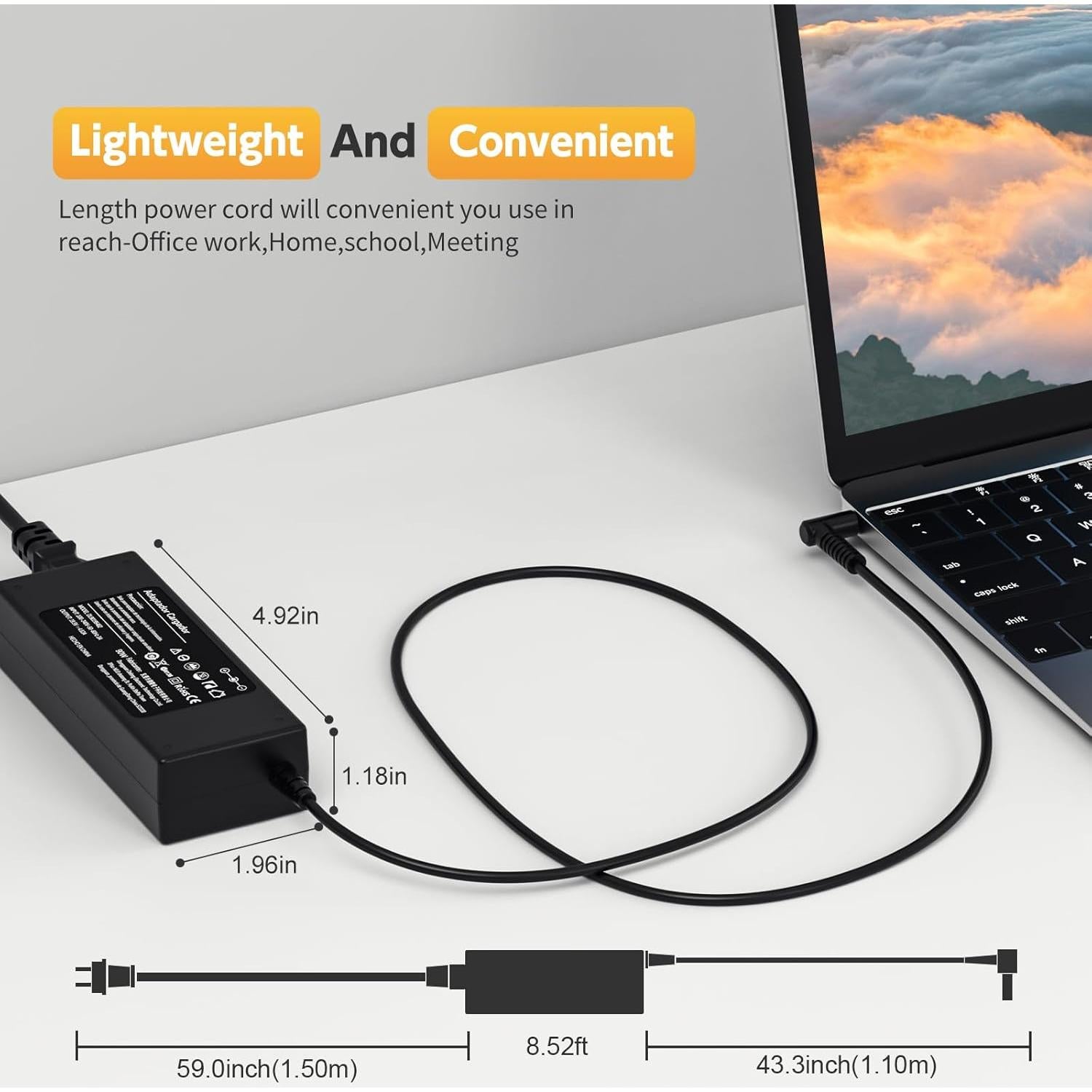 Cargador de Laptop ROLADA 90W para HP Pavilion y Envy