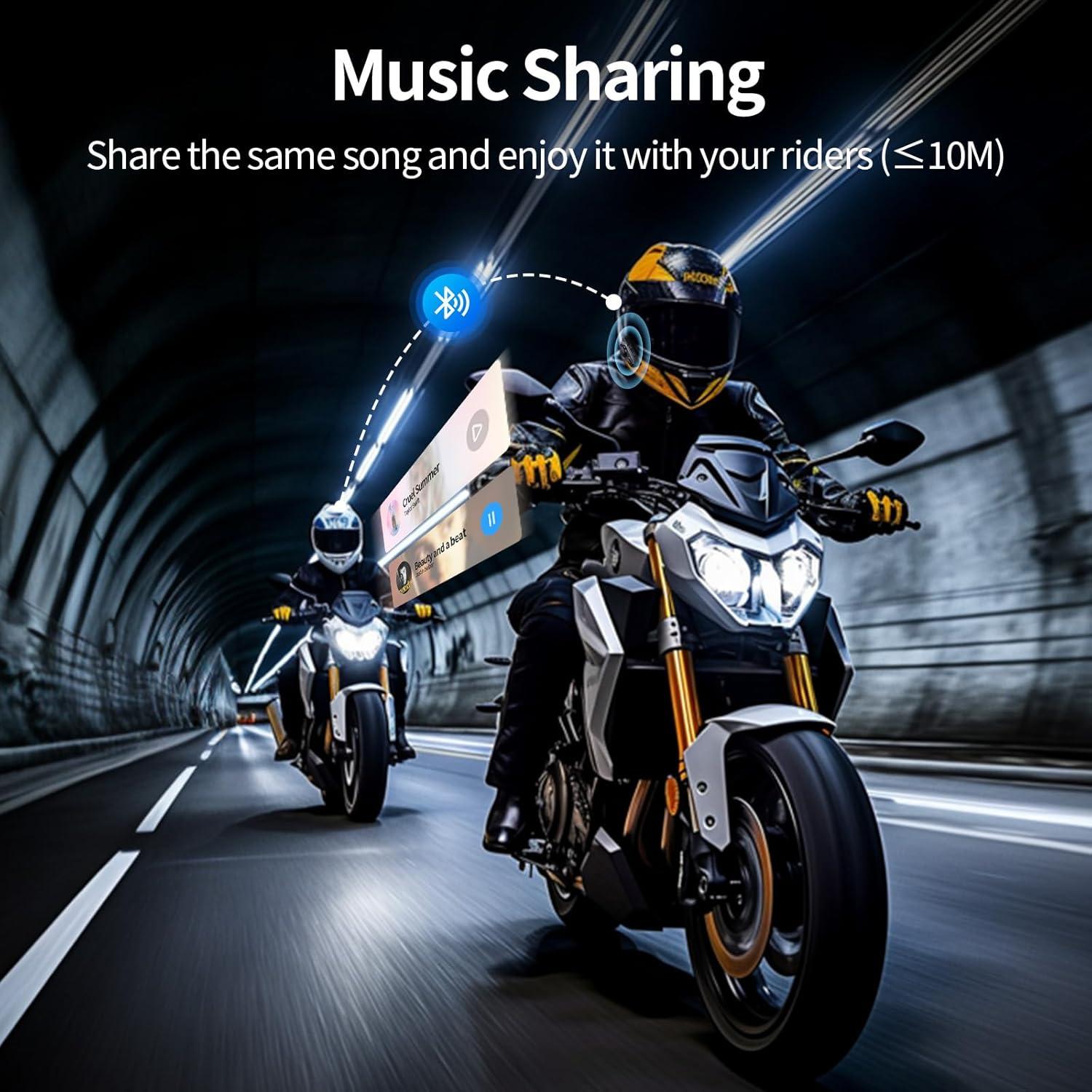 Auricular Bluetooth R16 Pro para Motocicleta 2KM Doble