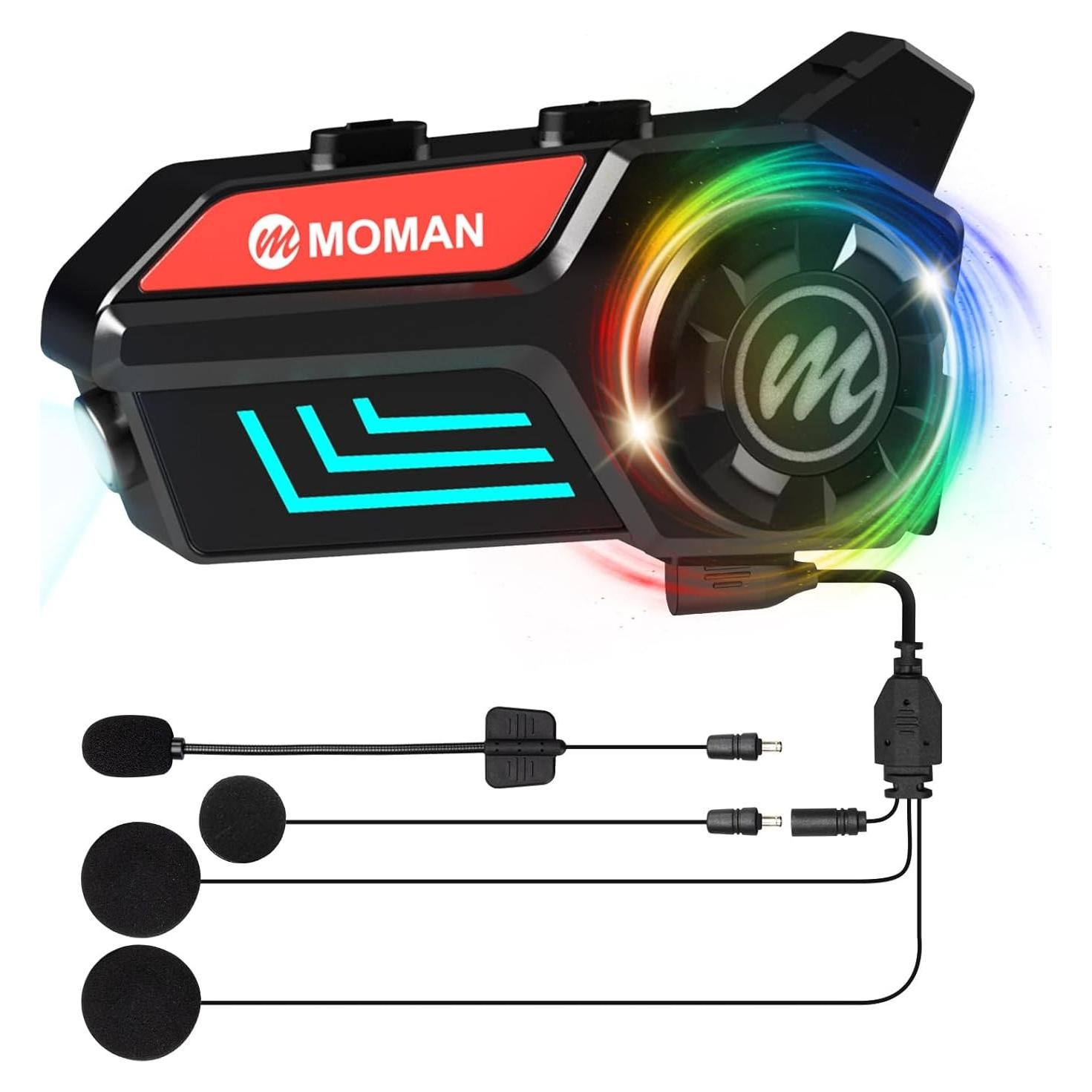 Auricular de casco Moman H4C con cámara 1080P y HiFi