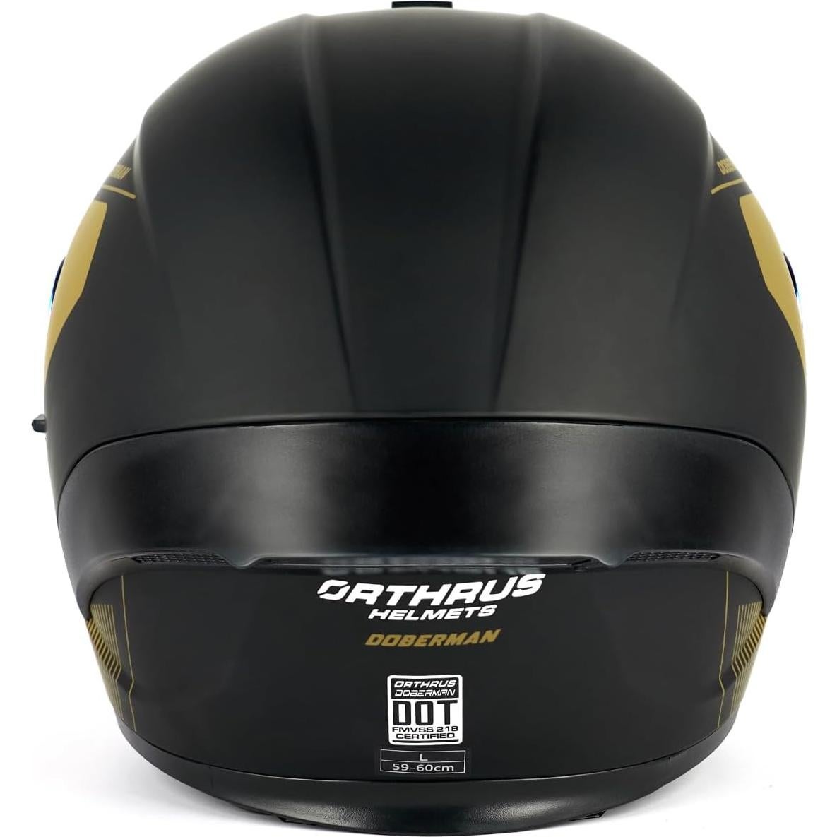 Casco Modular Orthrus OTS Dobermann Oro - Aprobado DOT