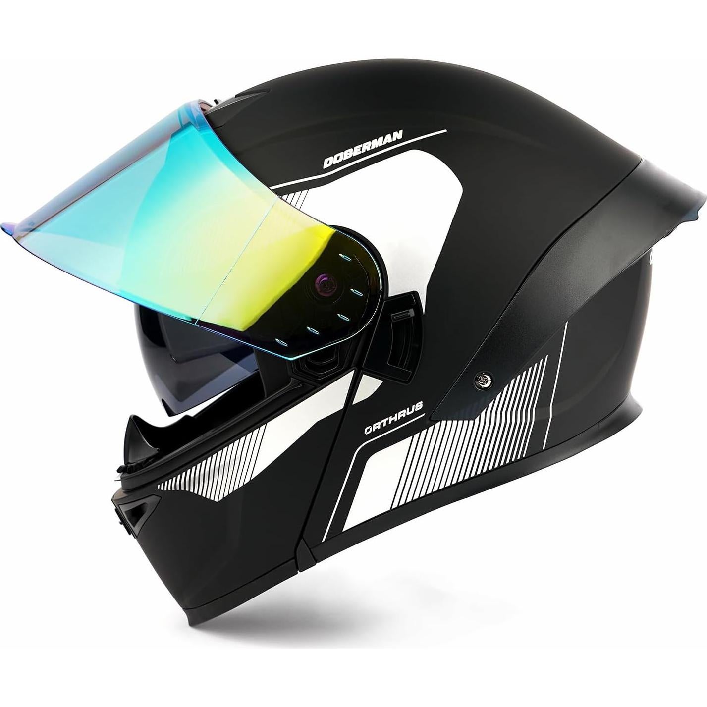 Casco Modular Orthrus OTS Dobermann Plata - Adulto Unisex