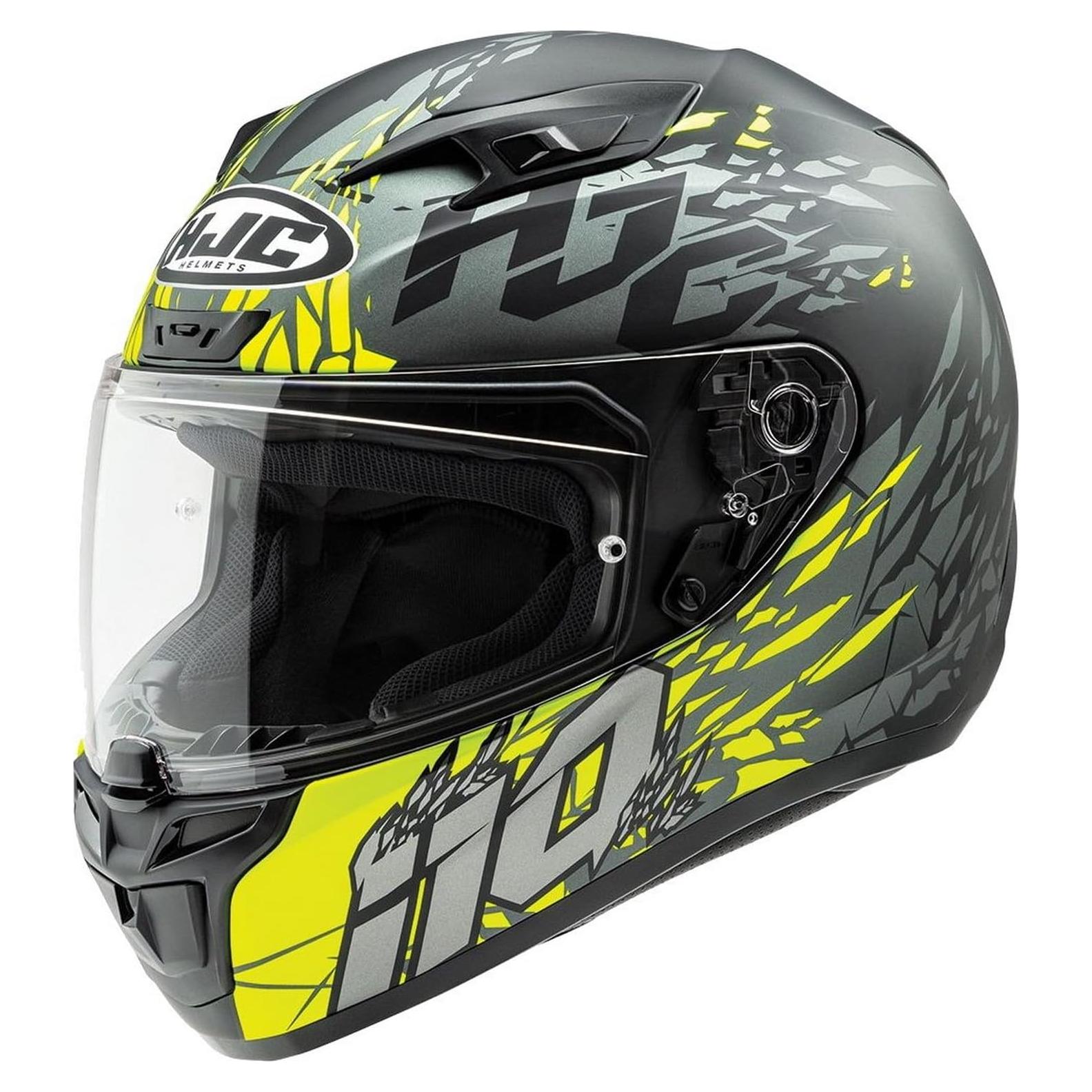 Casco de Motocicleta HJC I10 Pitfall Amarillo Hi-Viz XS