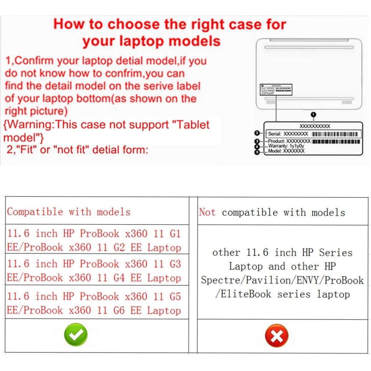 Funda Protectora Alapmk para Laptop HP ProBook x360 11.6"