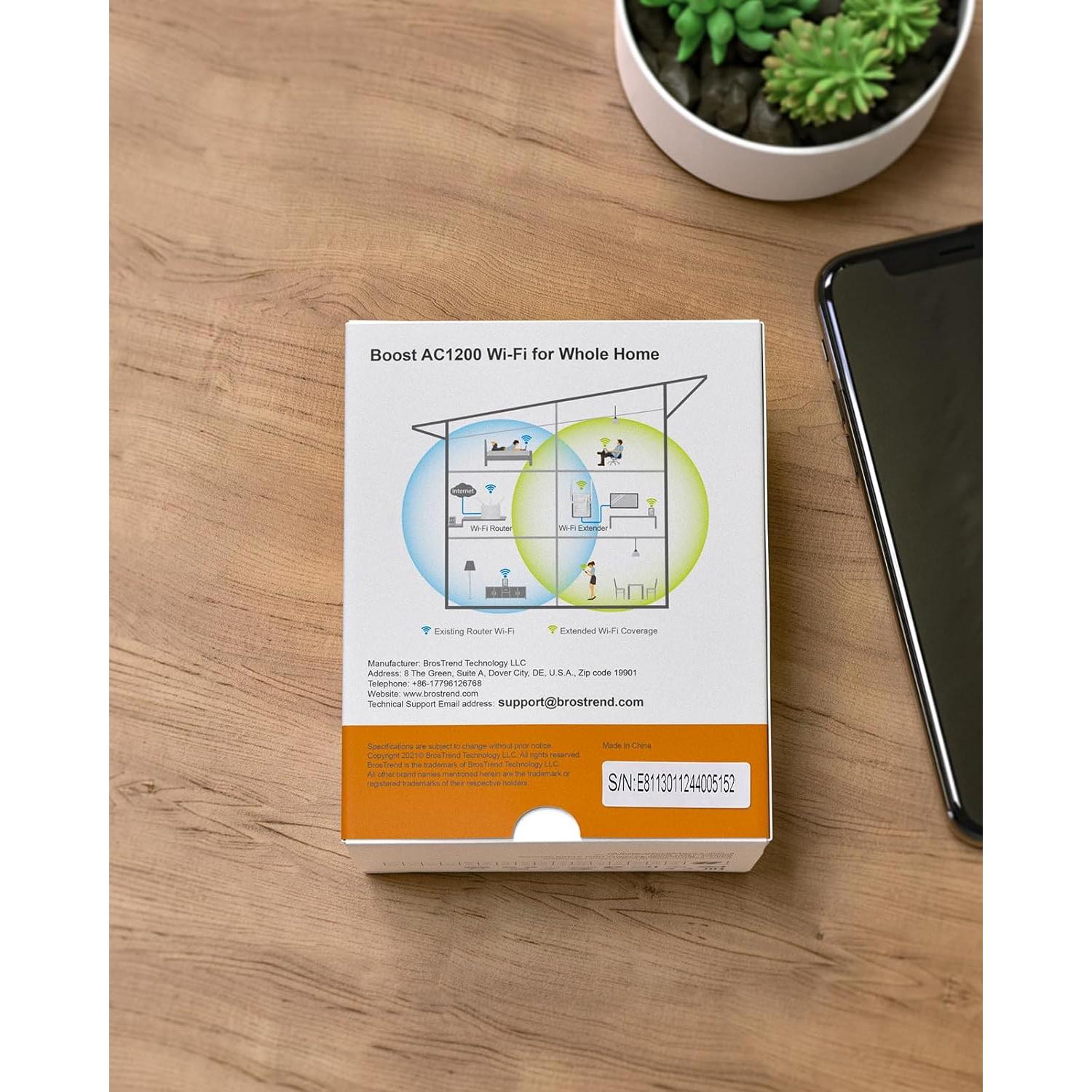 Adaptador Ethernet a WiFi BrosTrend AC1200, 1200Mbps Doble Banda